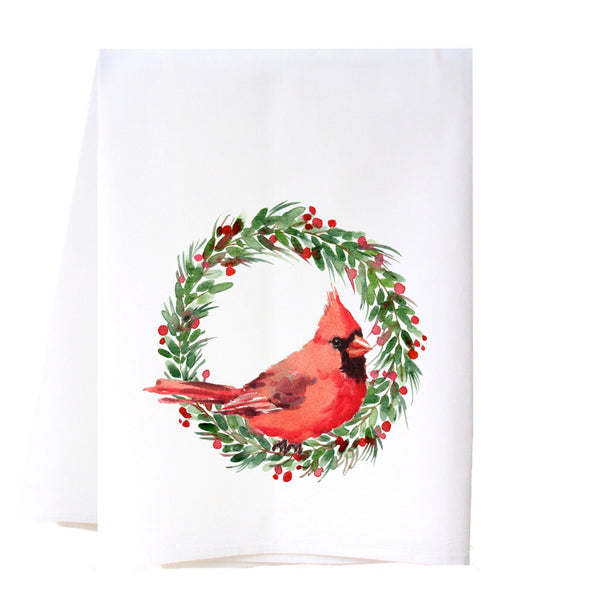 Joyful Cardinal Flour Sack Towel
