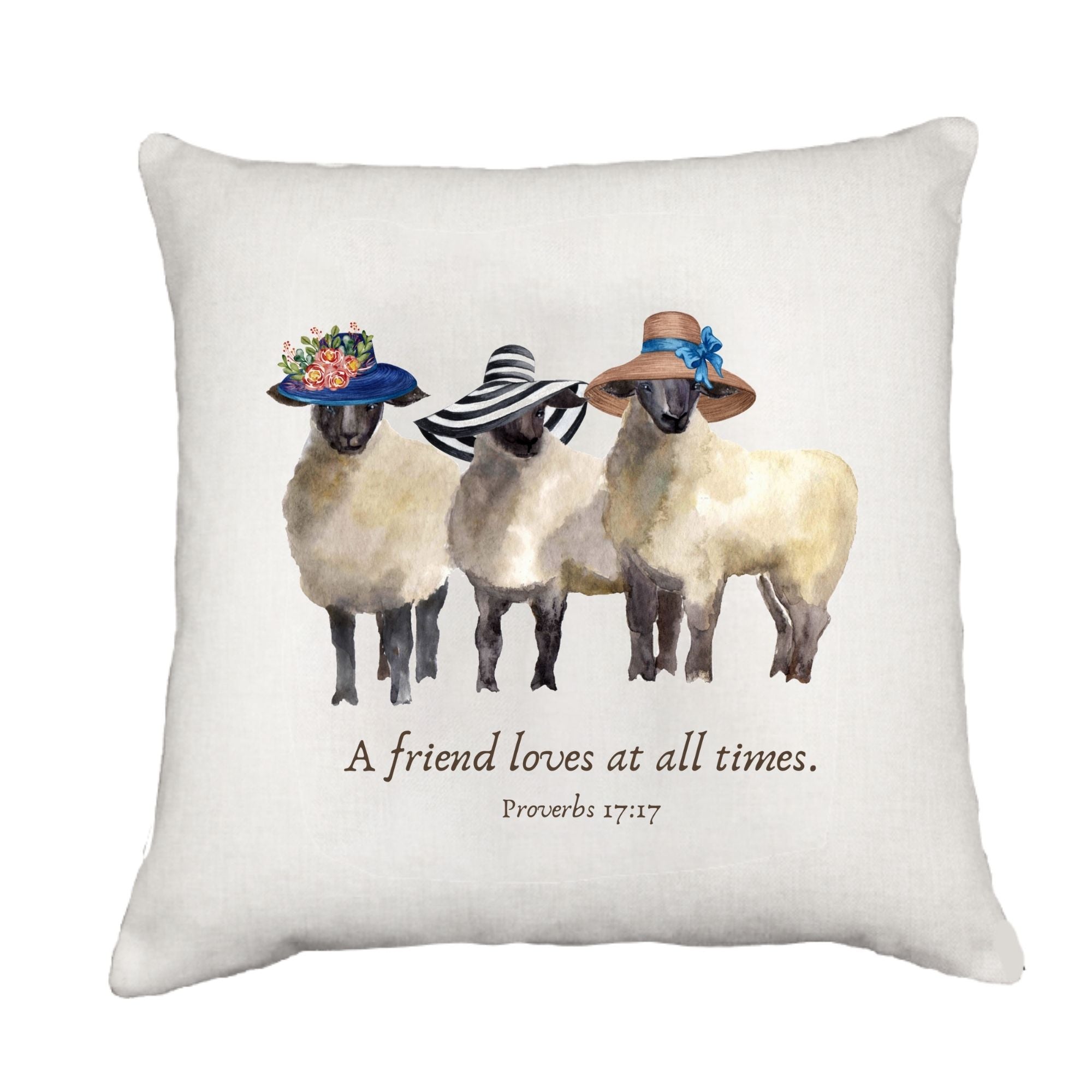 A Friend Loves Cottage Pillow Throw/Decorative Pillow - Southern Sisters