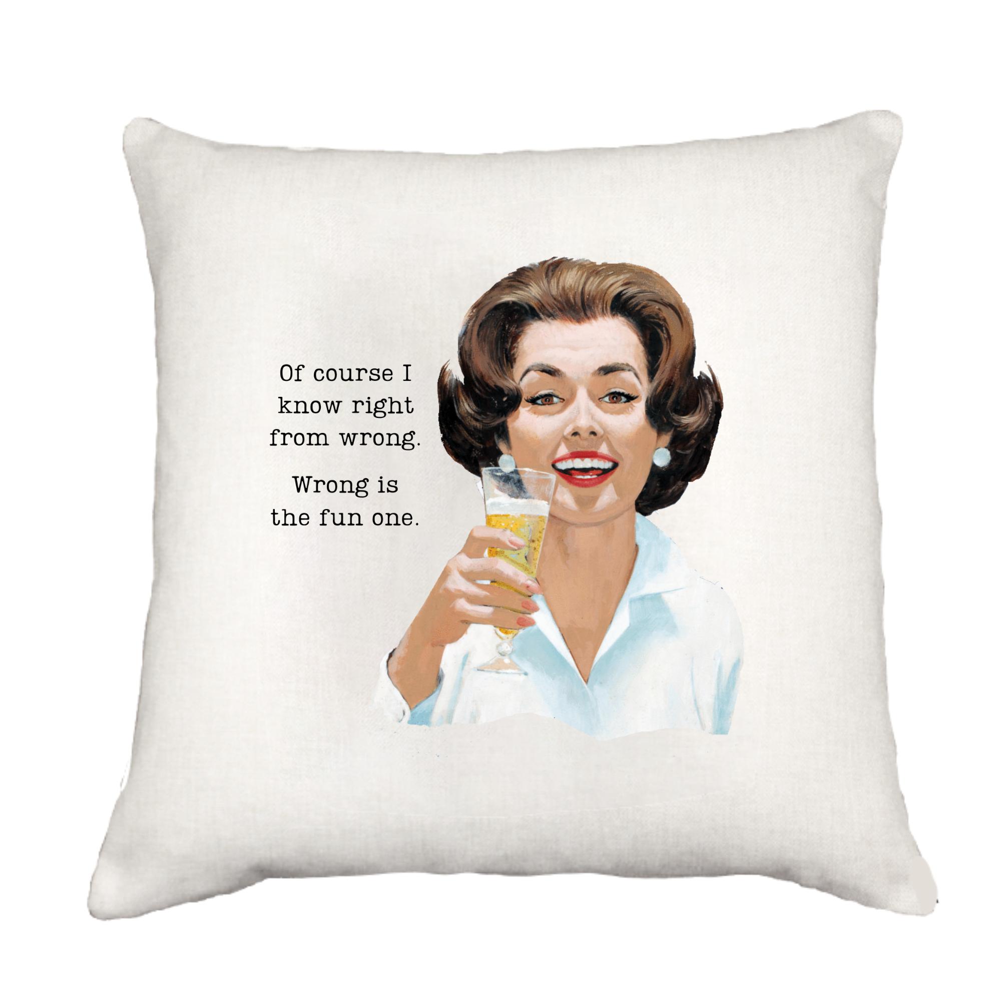 Right From Wrong Down Throw Pillow