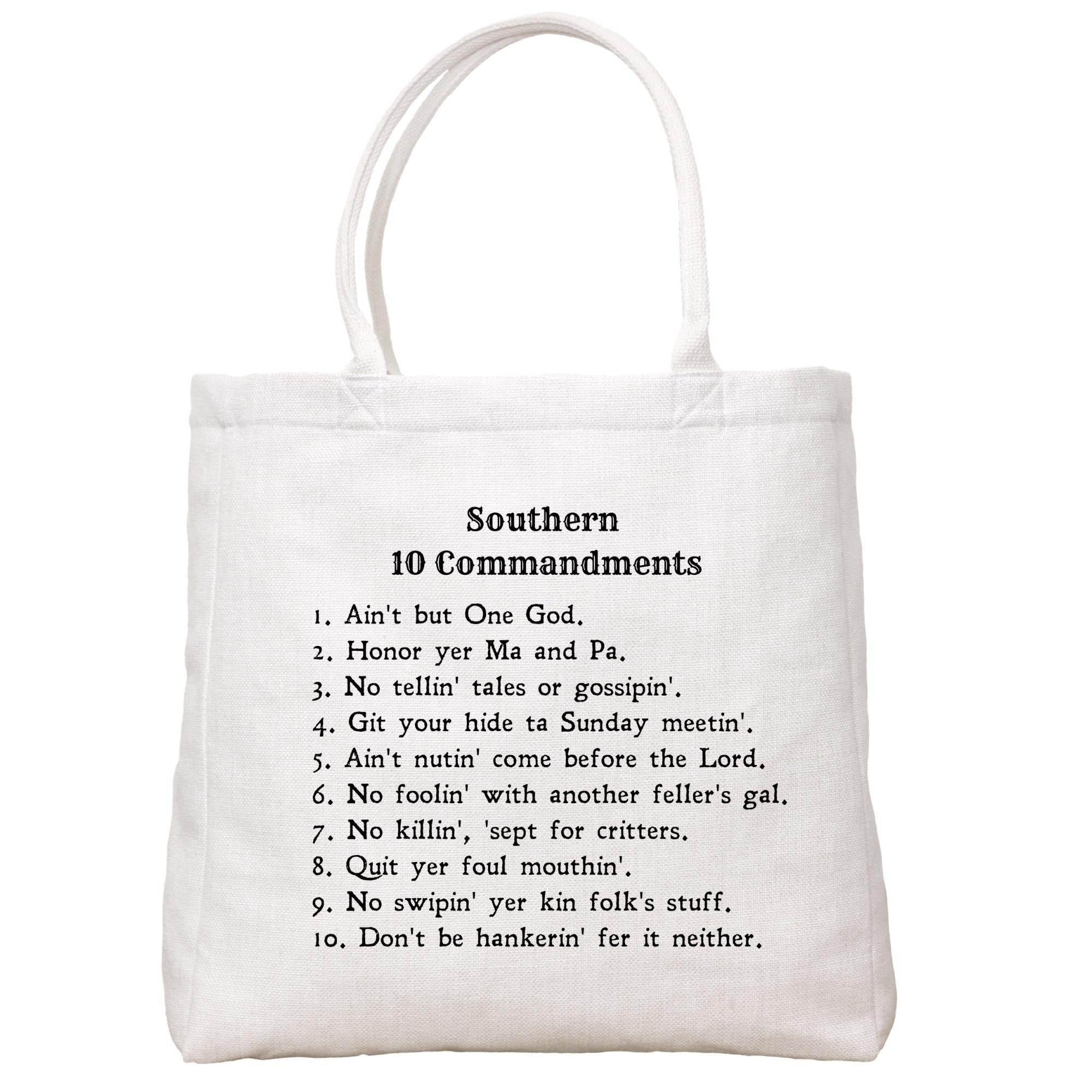 Southern 10 Commandments Tote Bag Tote Bag - Southern Sisters