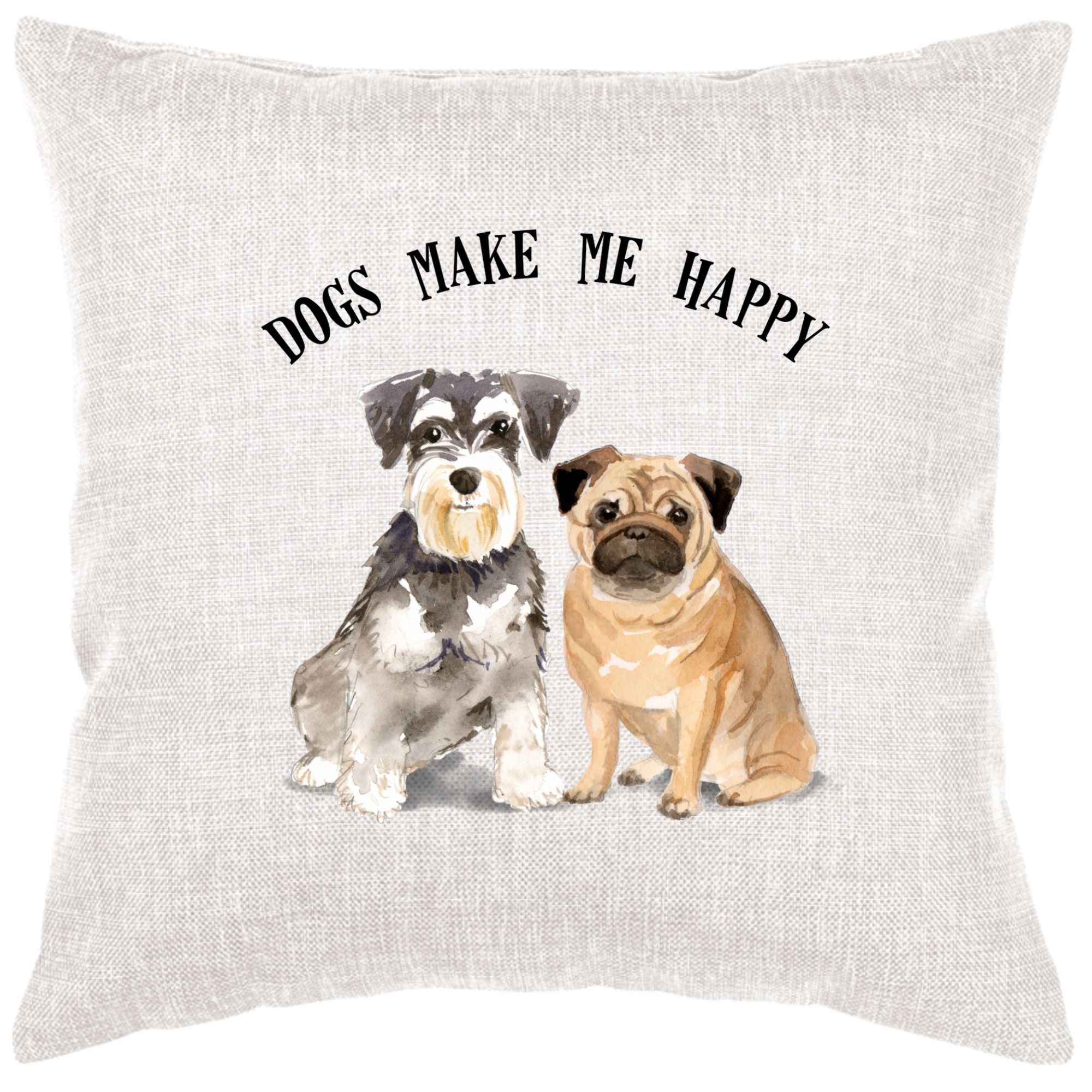 Dogs Make Me Happy Down Pillow