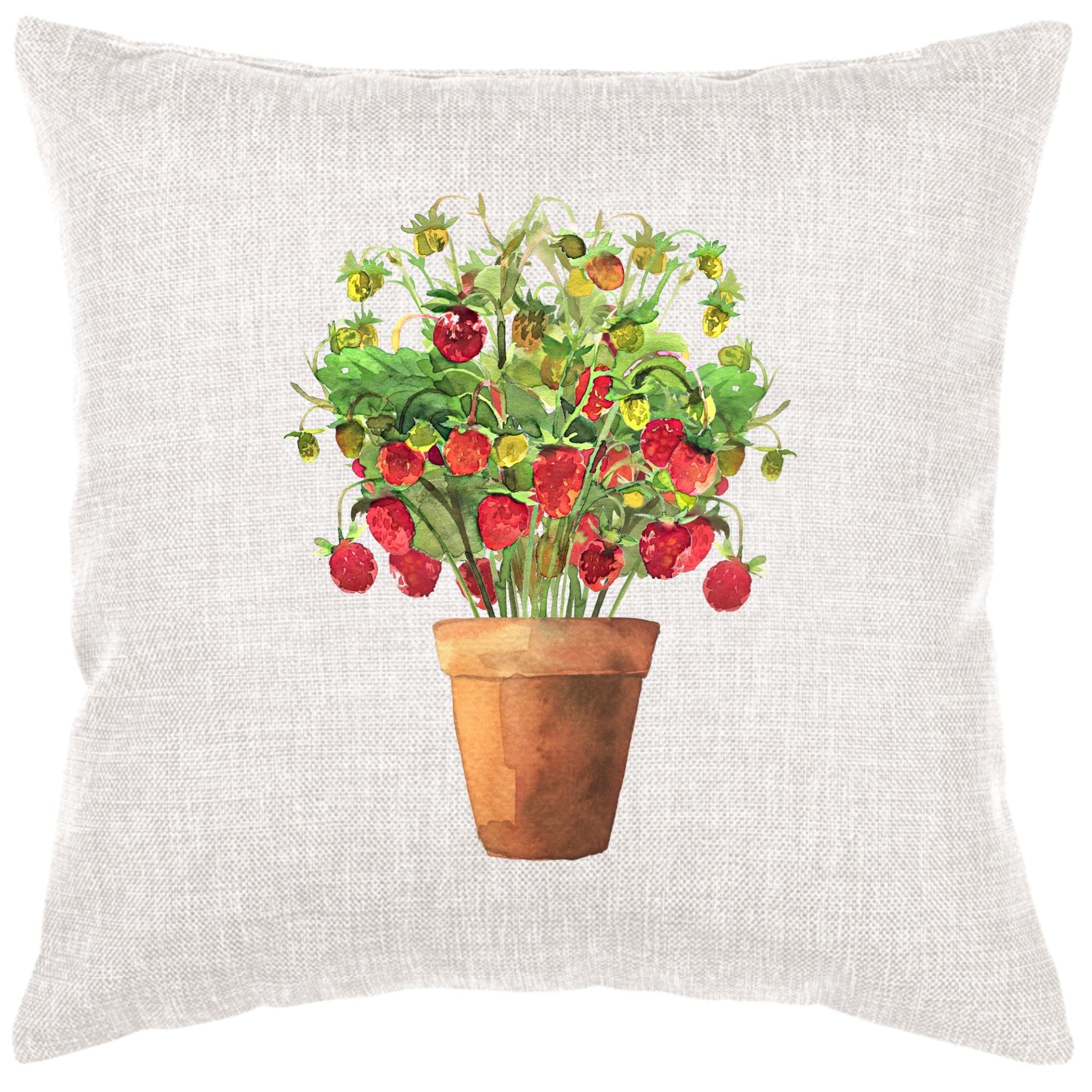 Raspberry Planter Down Pillow
