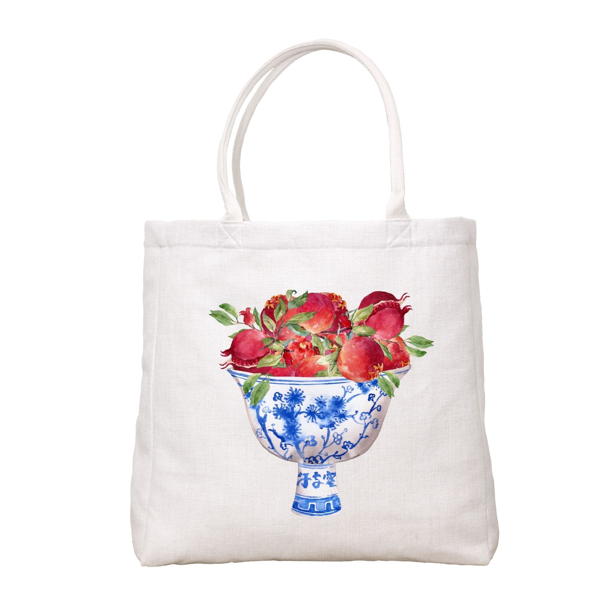 Blue And White Bowl Of Pomegranates Tote Bag