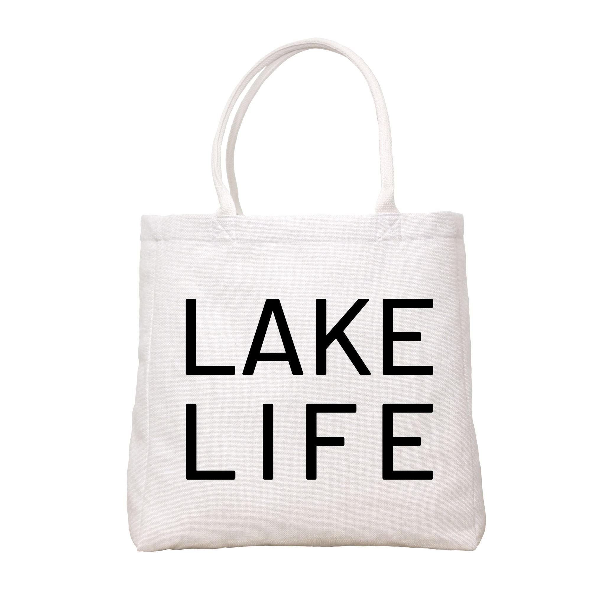 Lake Life Text Tote Bag