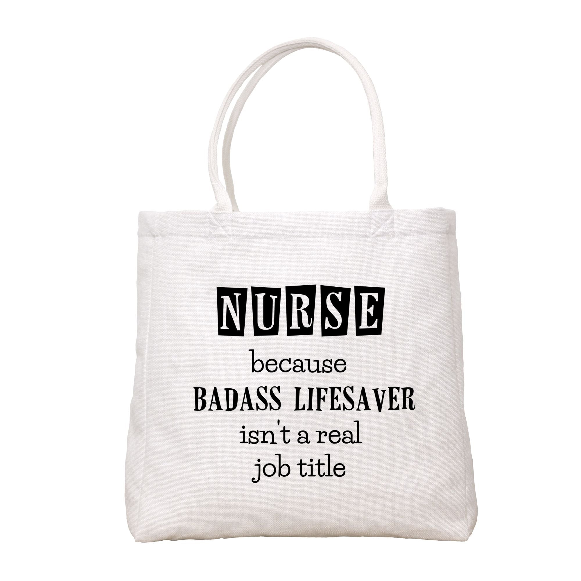 Nurse Job Title Tote Bag