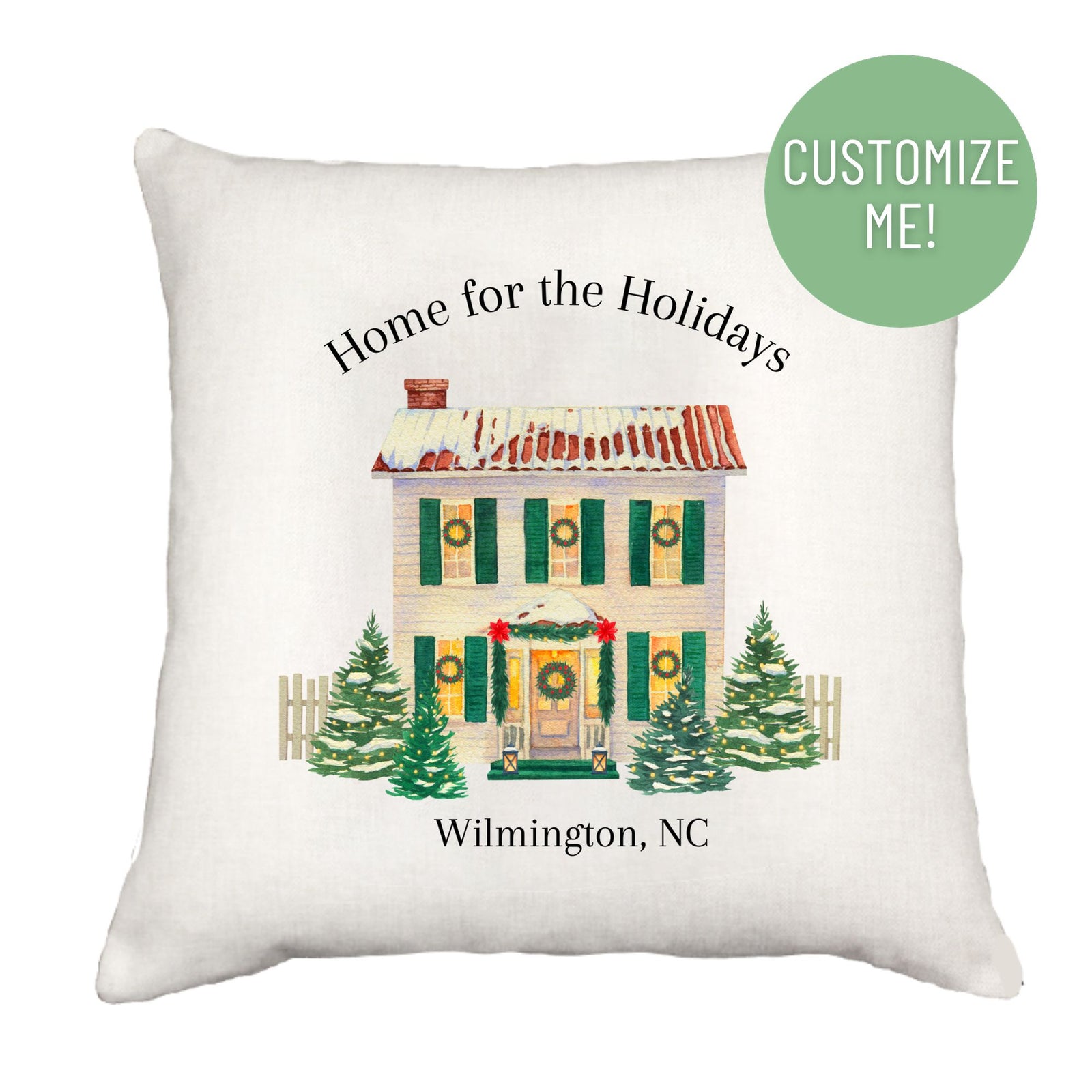 Christmas House Pillow Cover