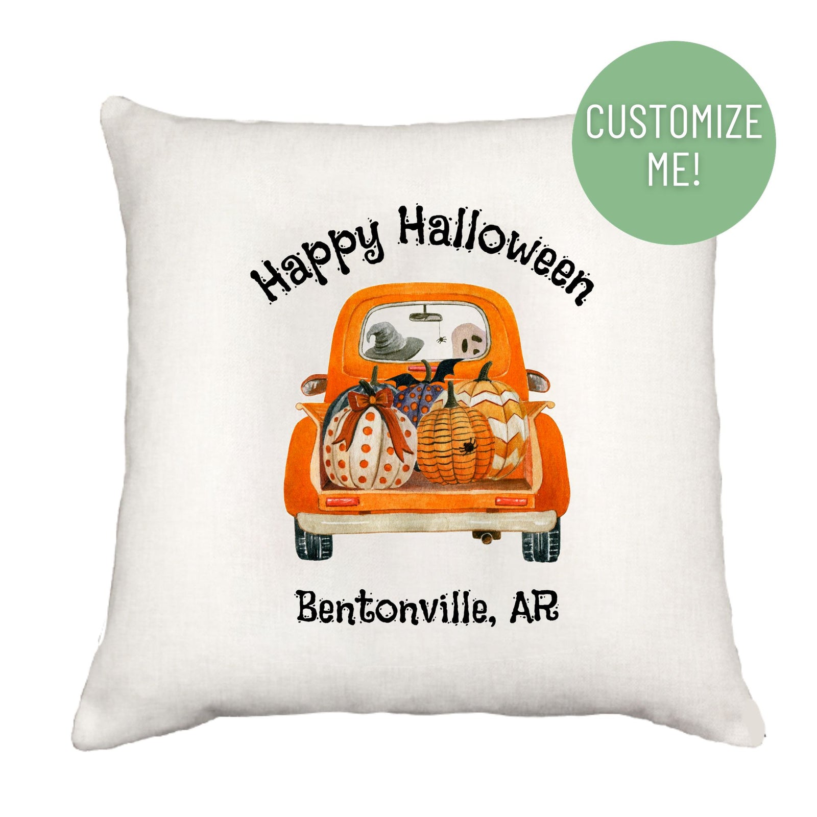 Halloween Truck Pillow Cover