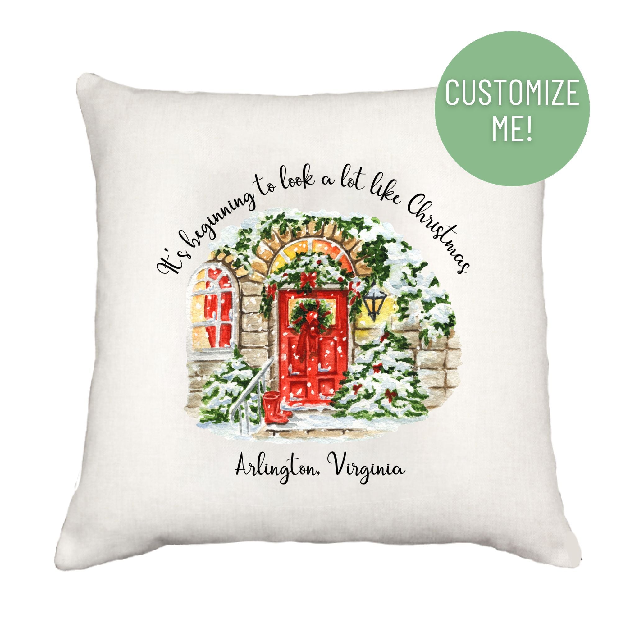 Look A Lot Like Christmas Door Down Pillow