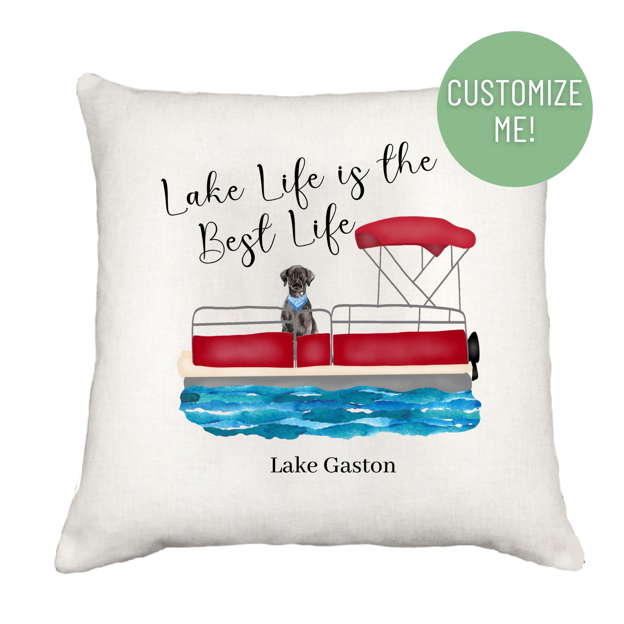 Lake Life Pontoon Down Pillow