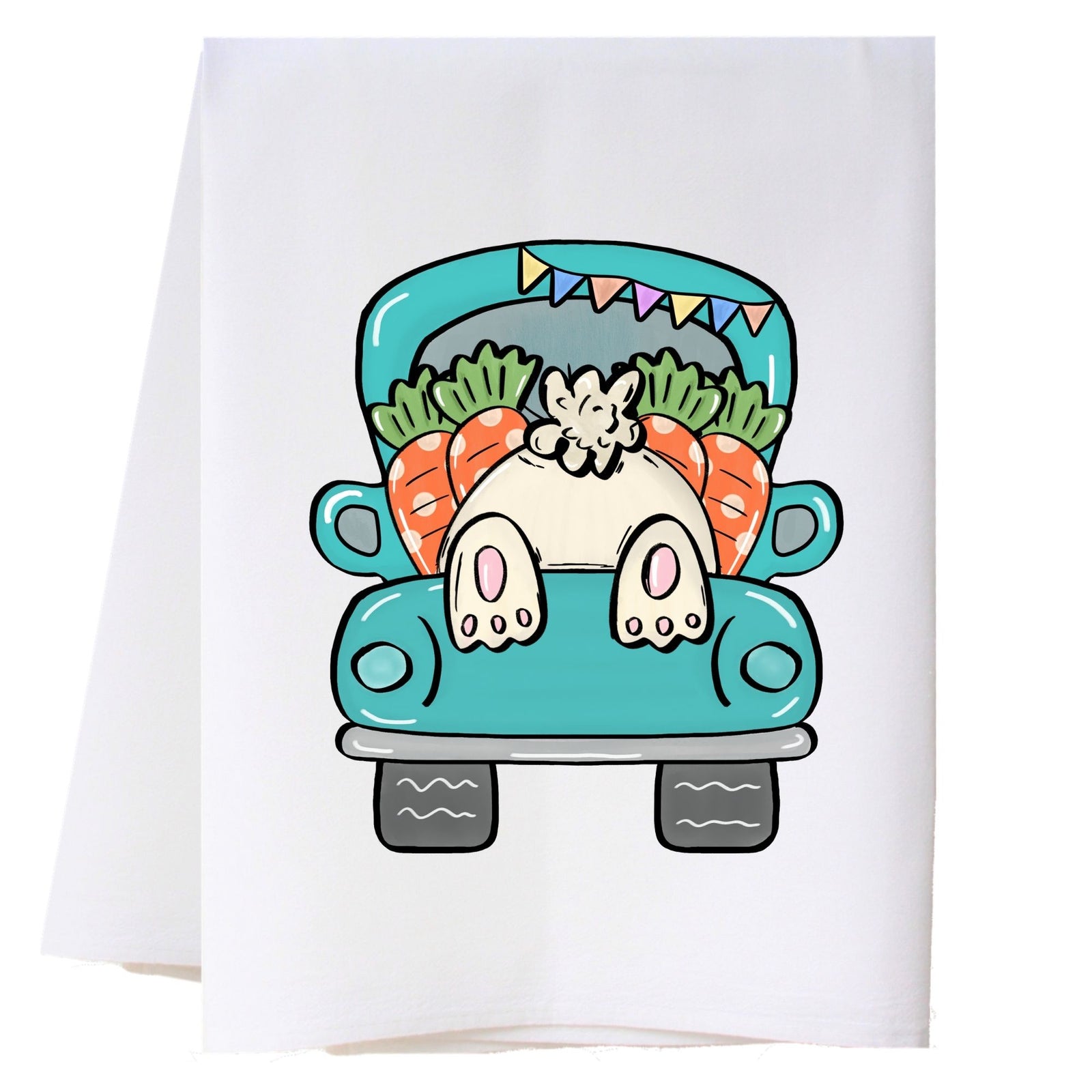 Bunny In Truck Kitchen Towel Kitchen Towels - Southern Sisters