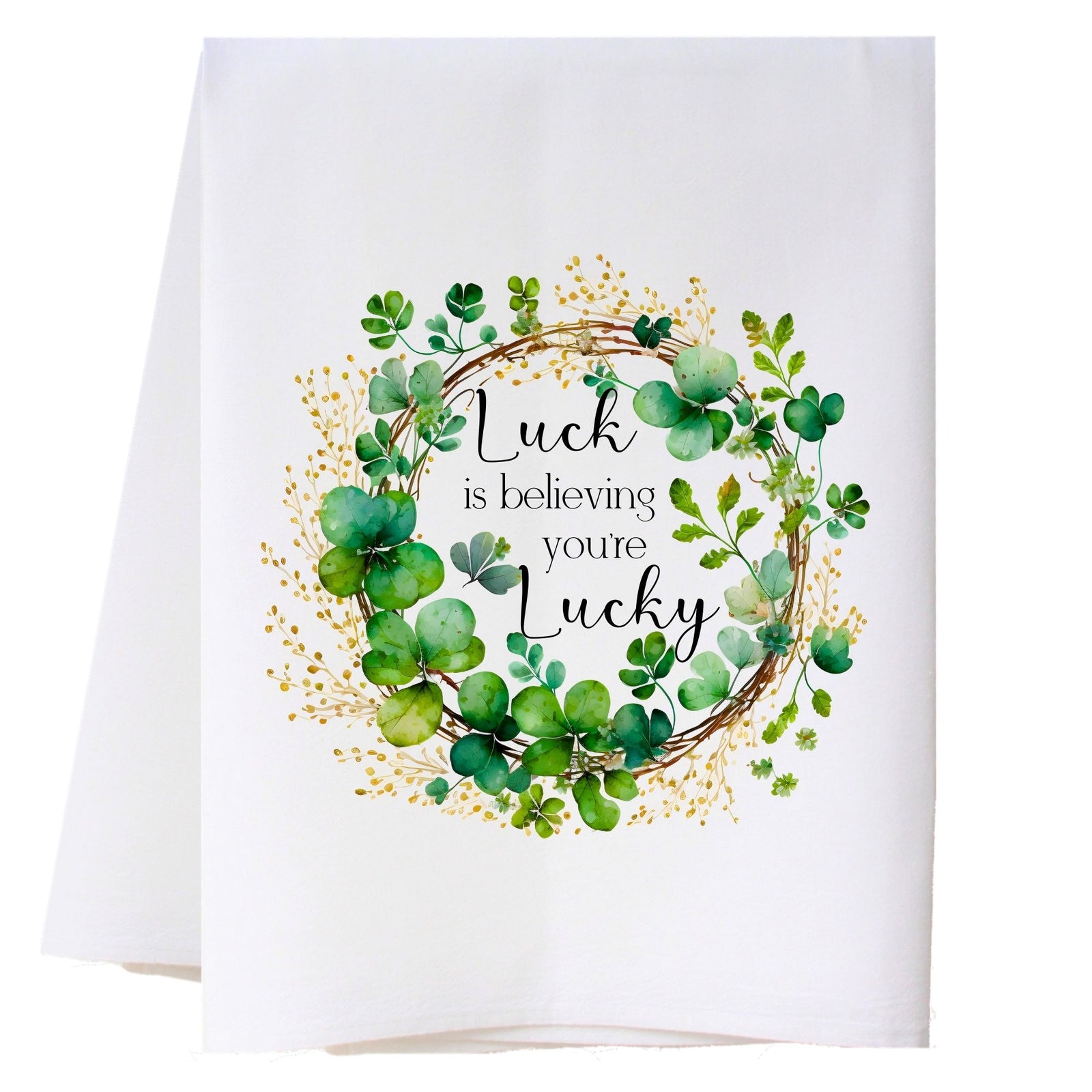 Lucky Wreath Kitchen Towel Kitchen Towels - Southern Sisters