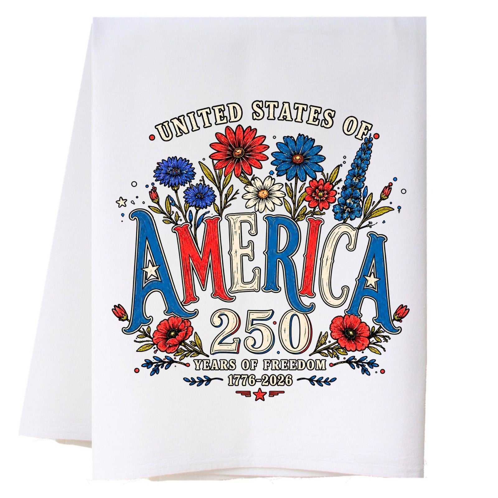 America Flowers Kitchen Towel Kitchen Towels - Southern Sisters