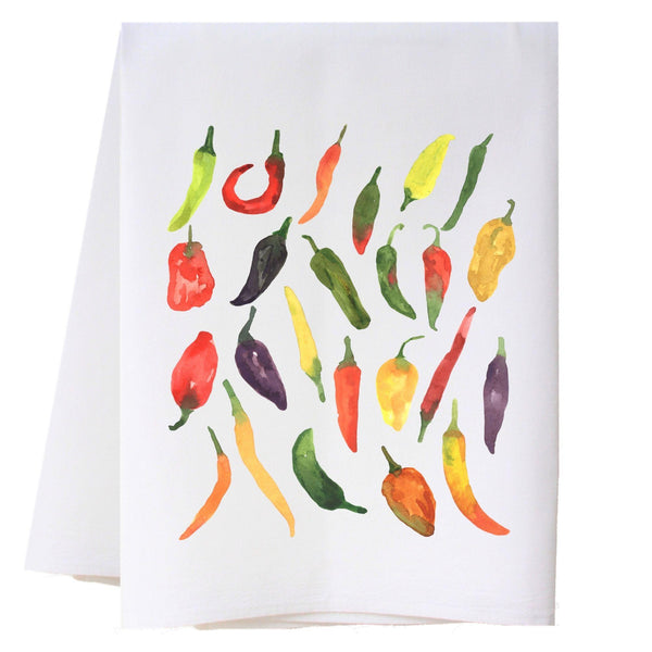 Assorted Chile Peppers Kitchen Towel