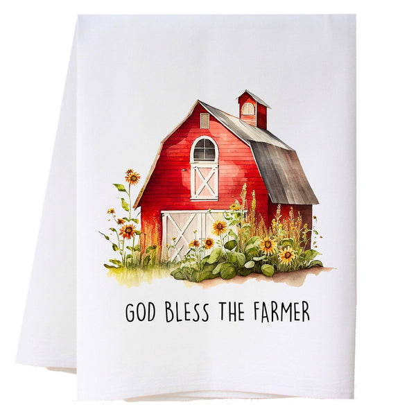 Barn God Bless Kitchen Towel