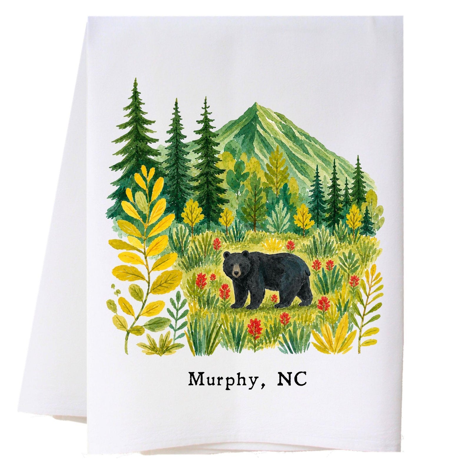 Bear In Woods Kitchen Towel