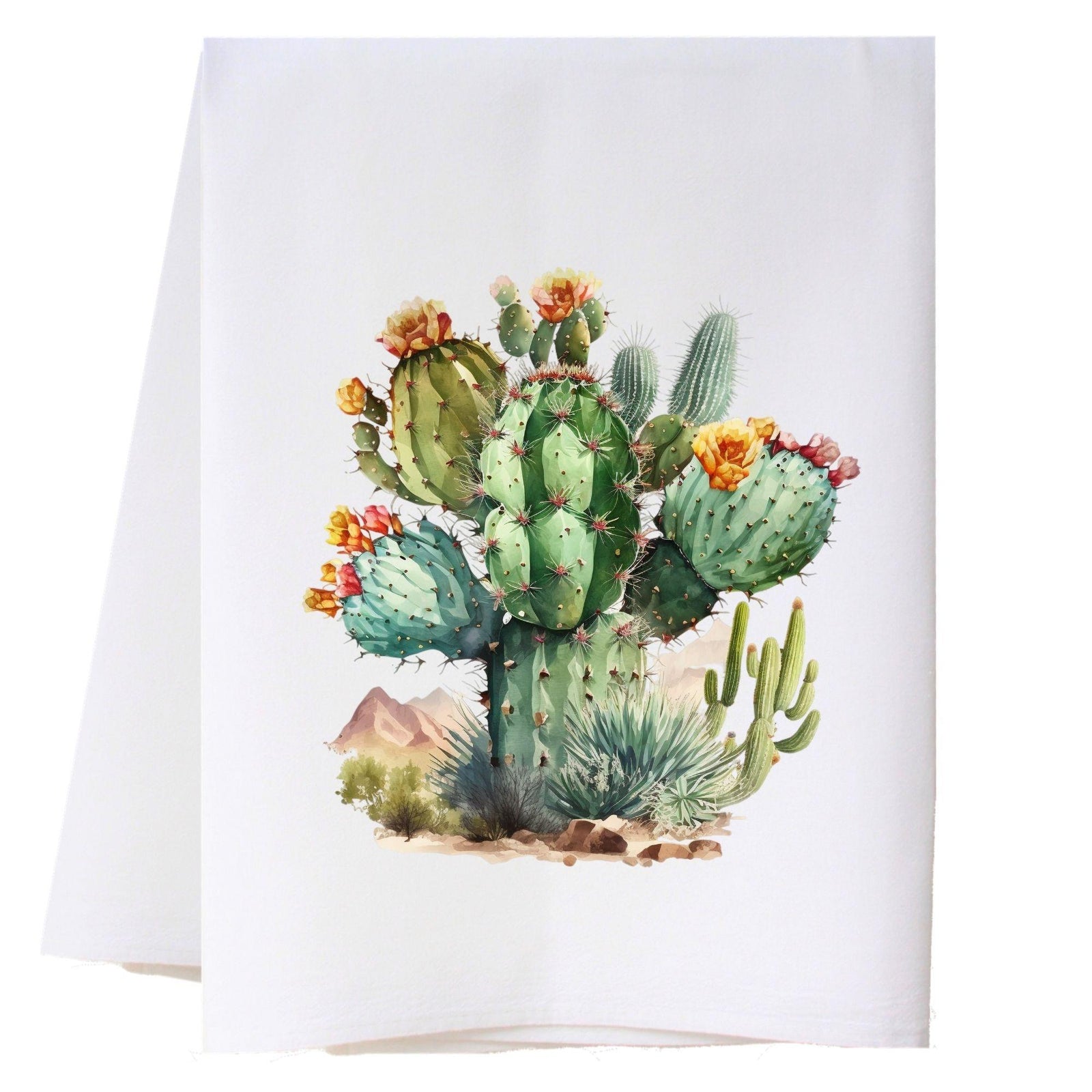 Blooming Cactus 1 Kitchen Towel Kitchen Towels - Southern Sisters