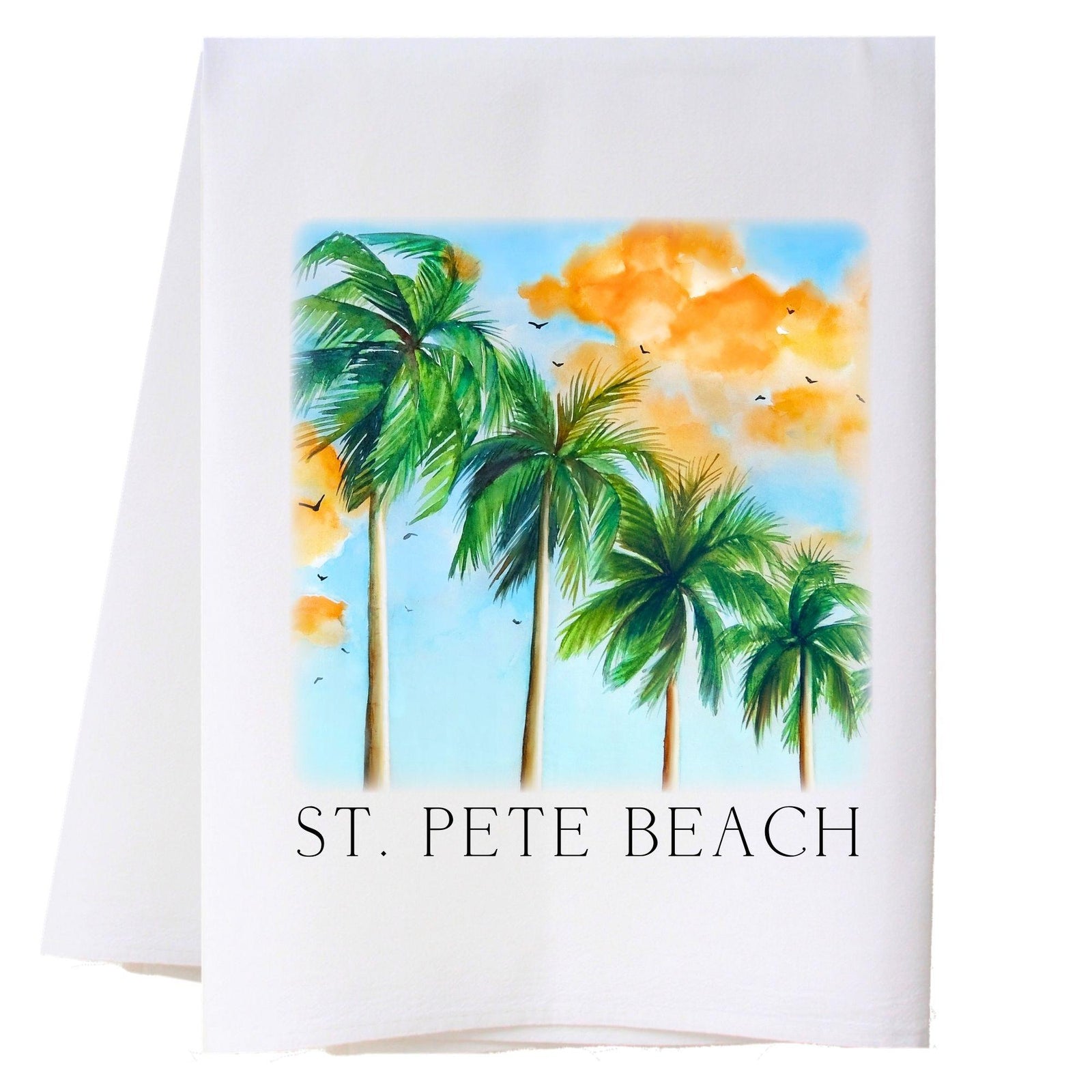 Blue Sky And Palms Kitchen Towel Kitchen Towels - Southern Sisters