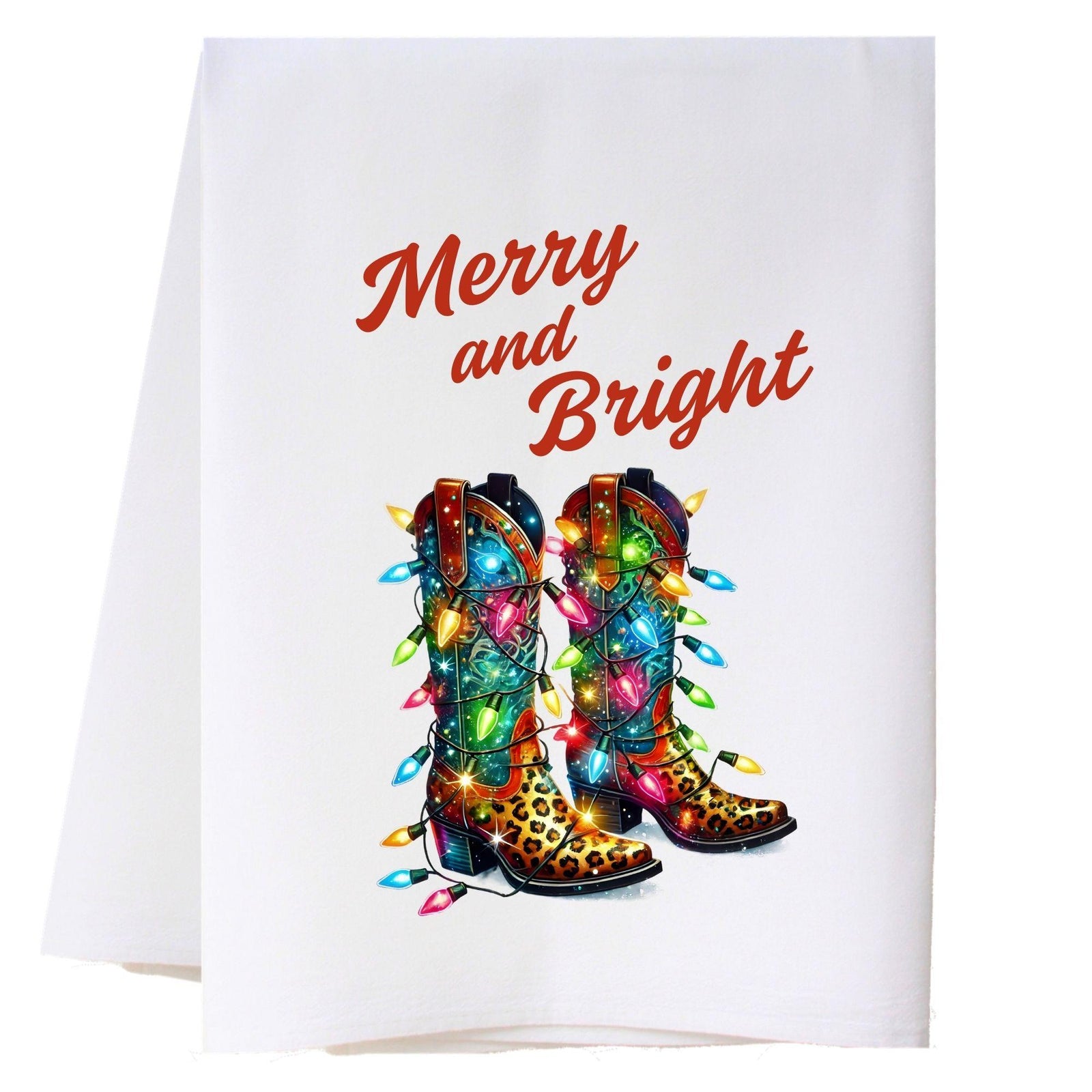 Boots And Lights Kitchen Towel