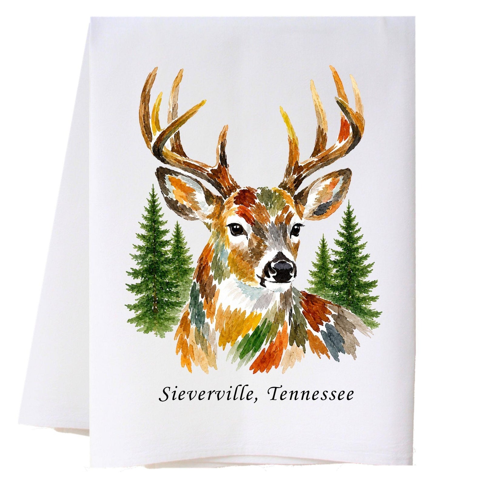 Buck In Woods Kitchen Towel