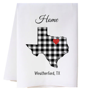 Buffalo Check State Heart Kitchen Towel Kitchen Towels - Southern Sisters