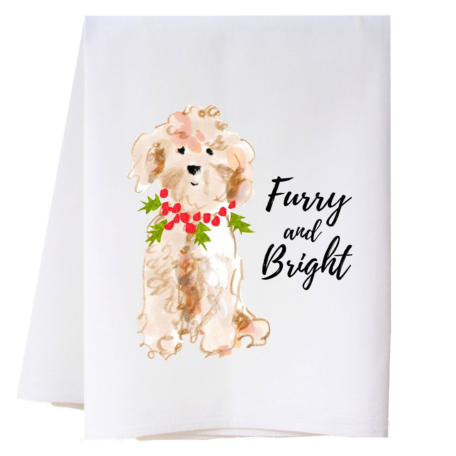 Christmas Dog 4 Kitchen Towel