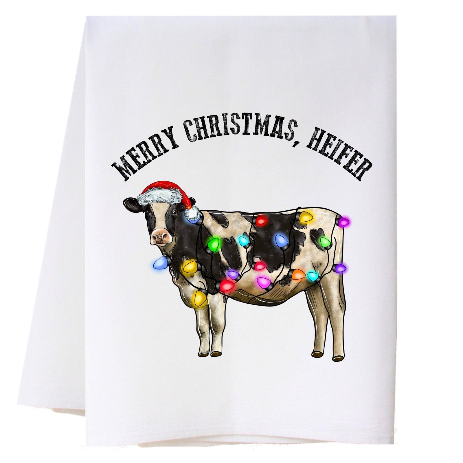 Christmas Heifer Kitchen Towel Kitchen Towels - Southern Sisters