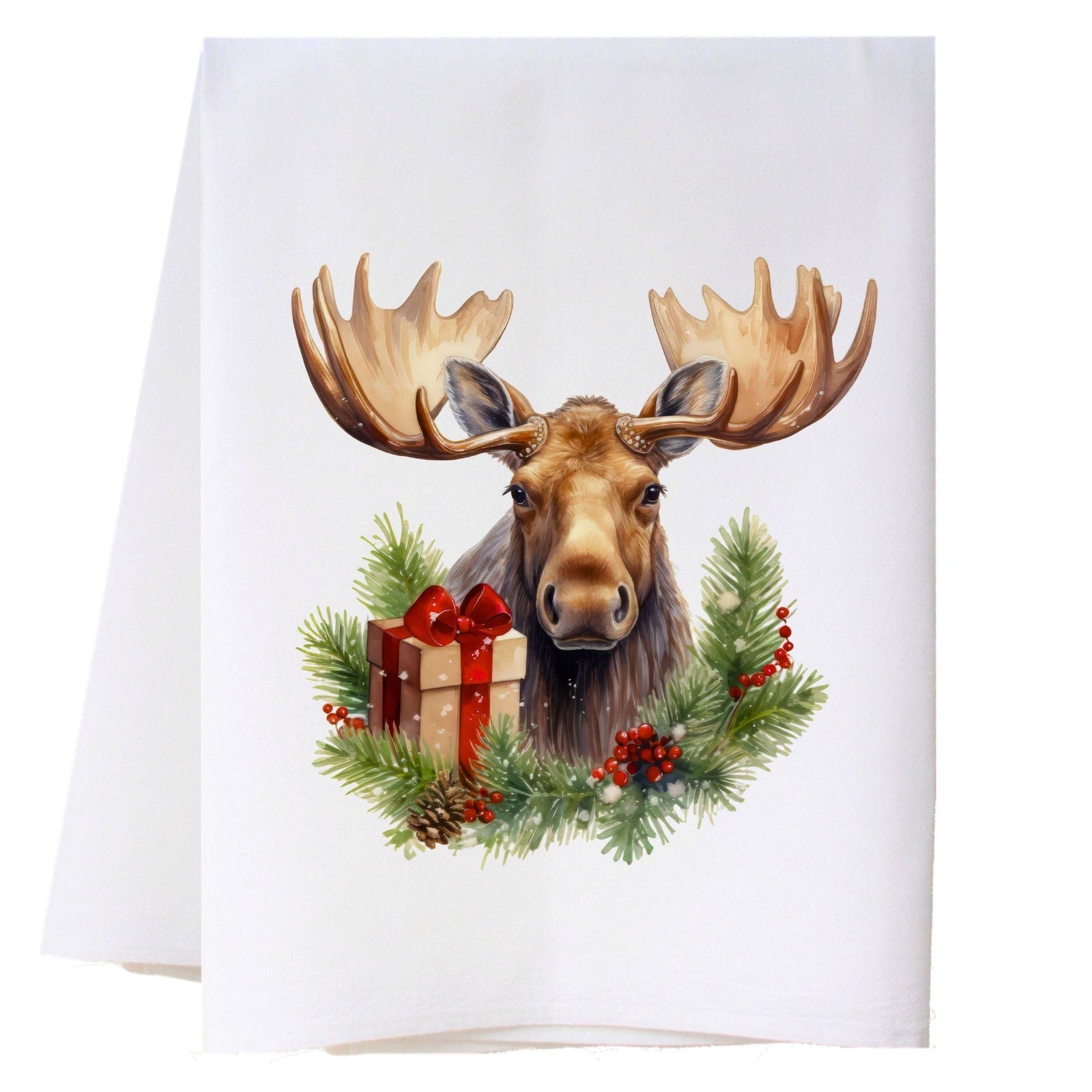 Christmas Moose Kitchen Towel