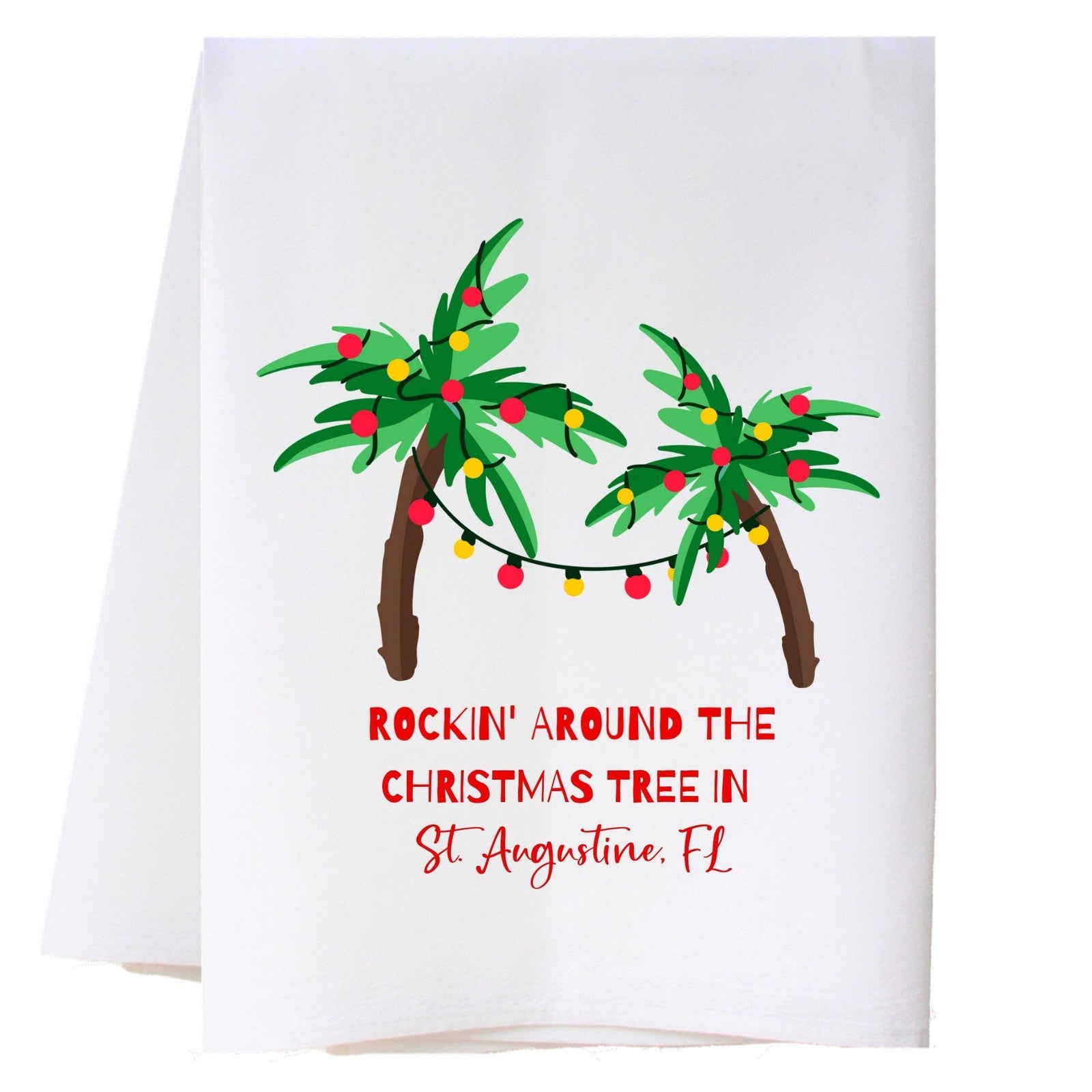 Christmas Palms Kitchen Towel