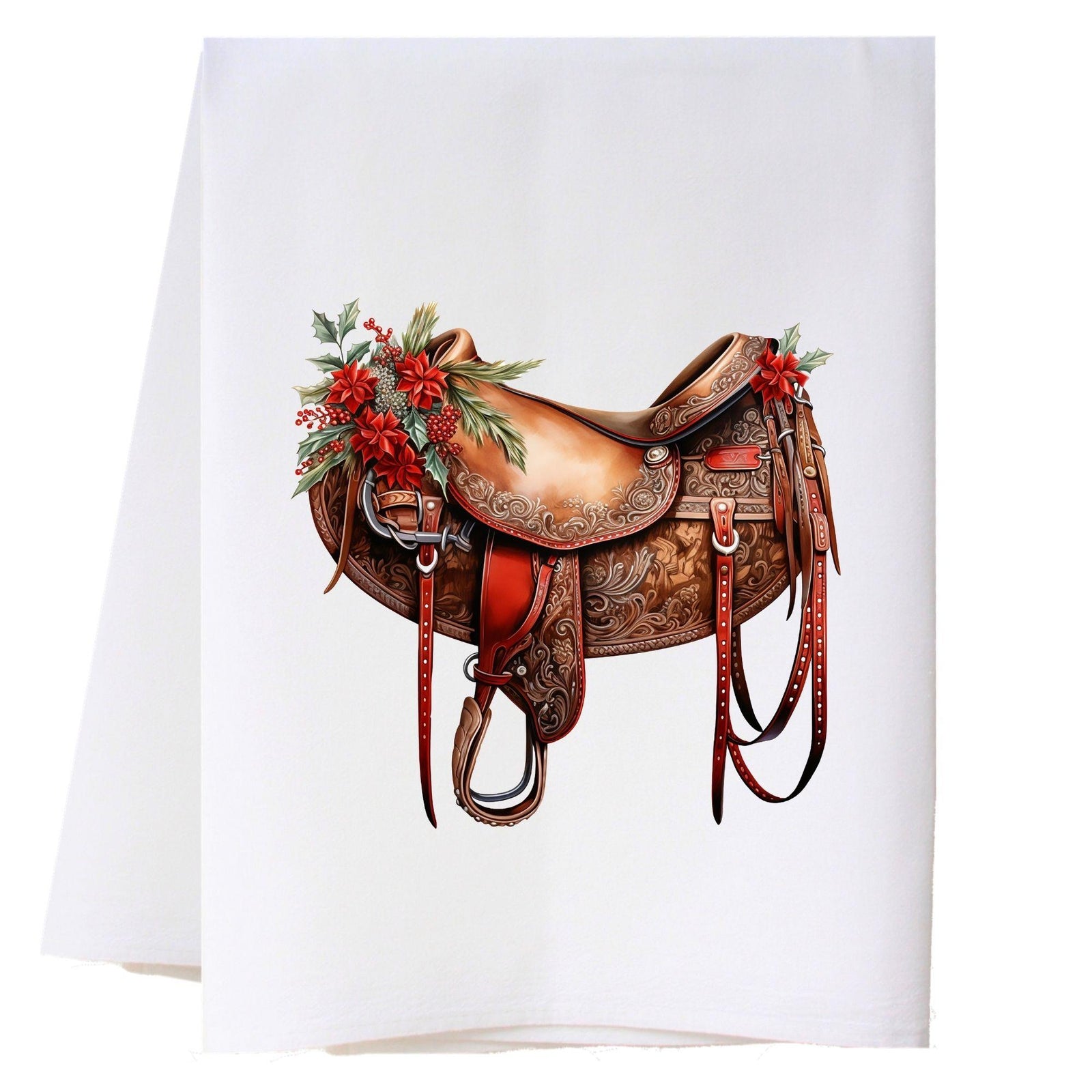 Christmas Saddle Kitchen Towel