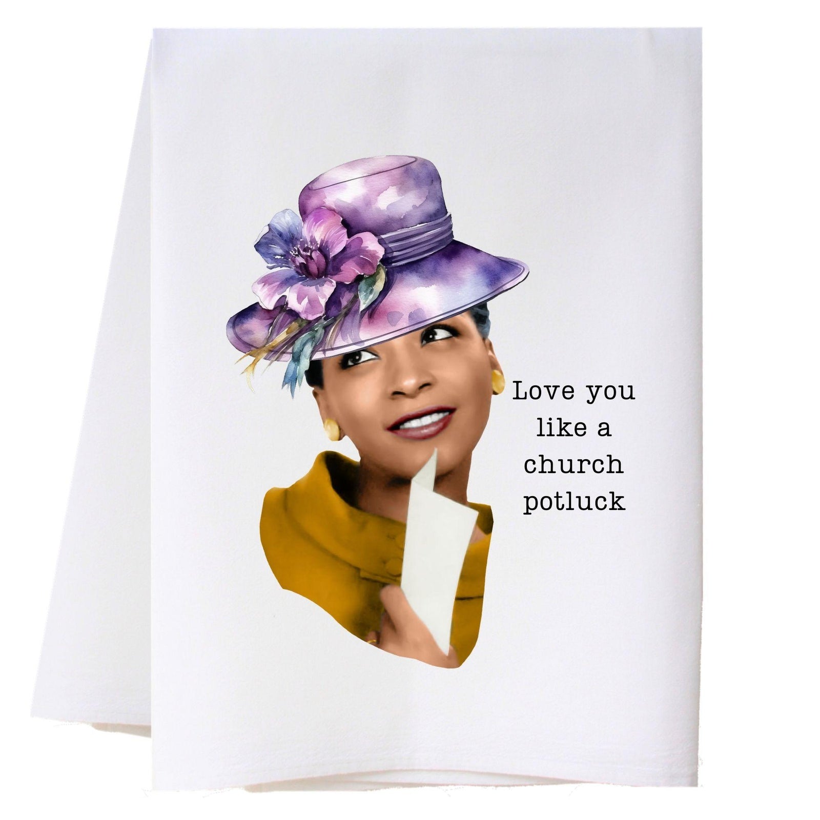 Church Potluck - African American Kitchen Towel