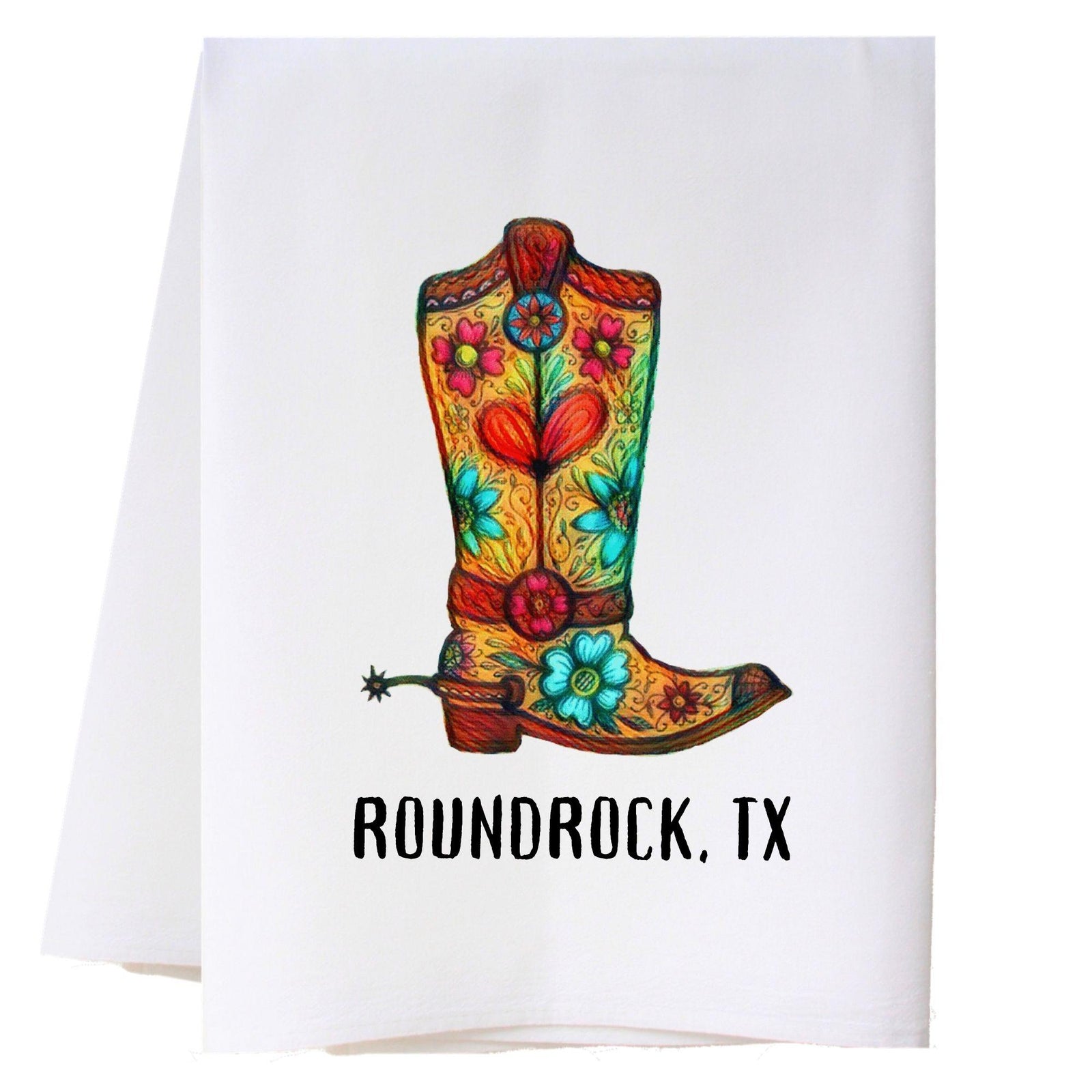 Colorful Cowboy Boot Kitchen Towel