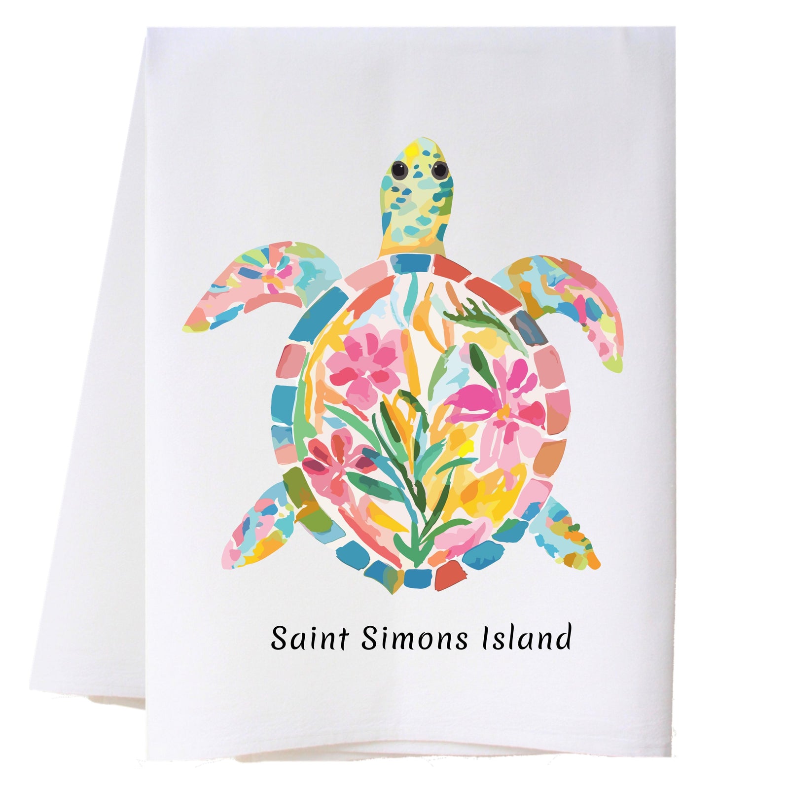 Colorful Turtle Kitchen Towel