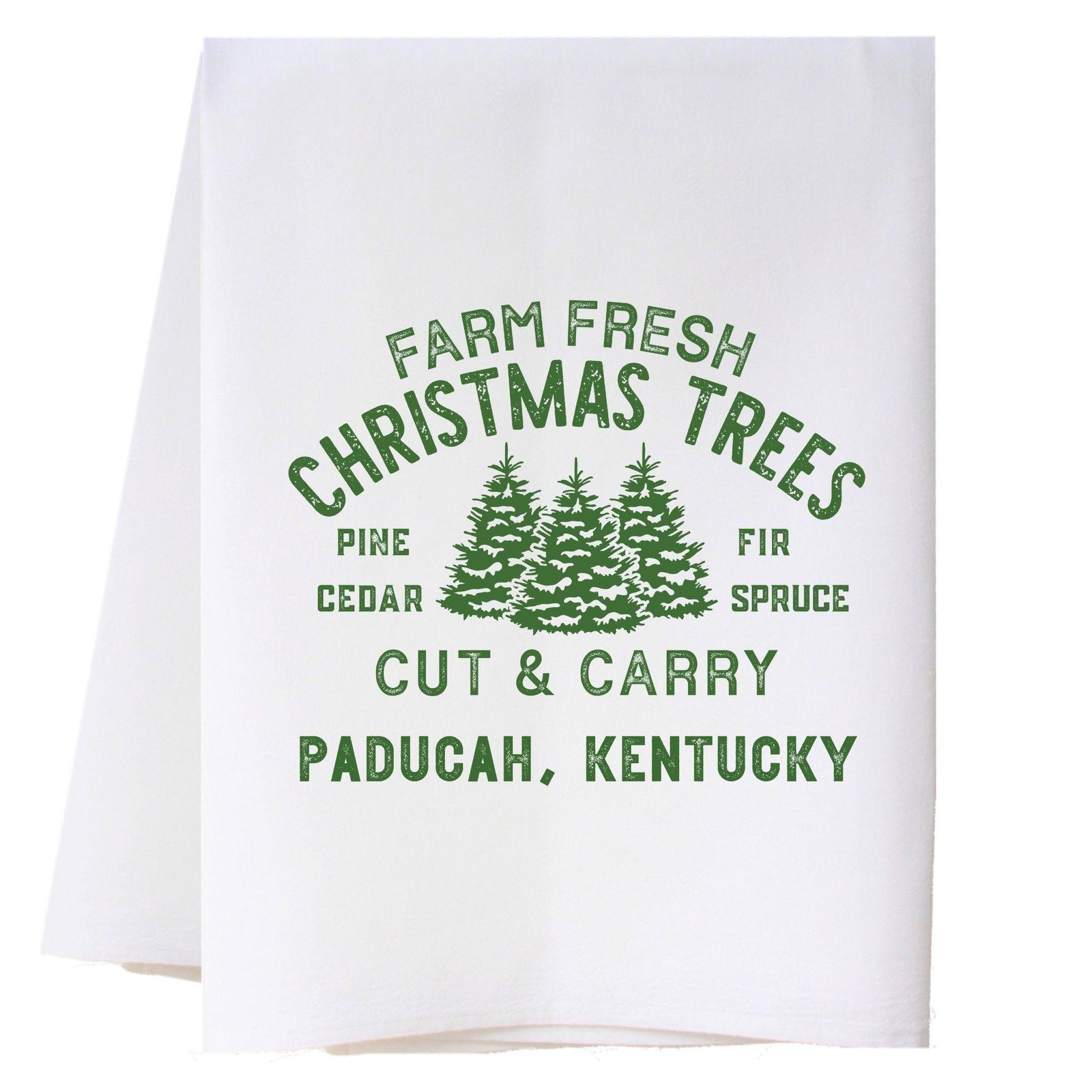 Cut And Carry Trees Kitchen Towel