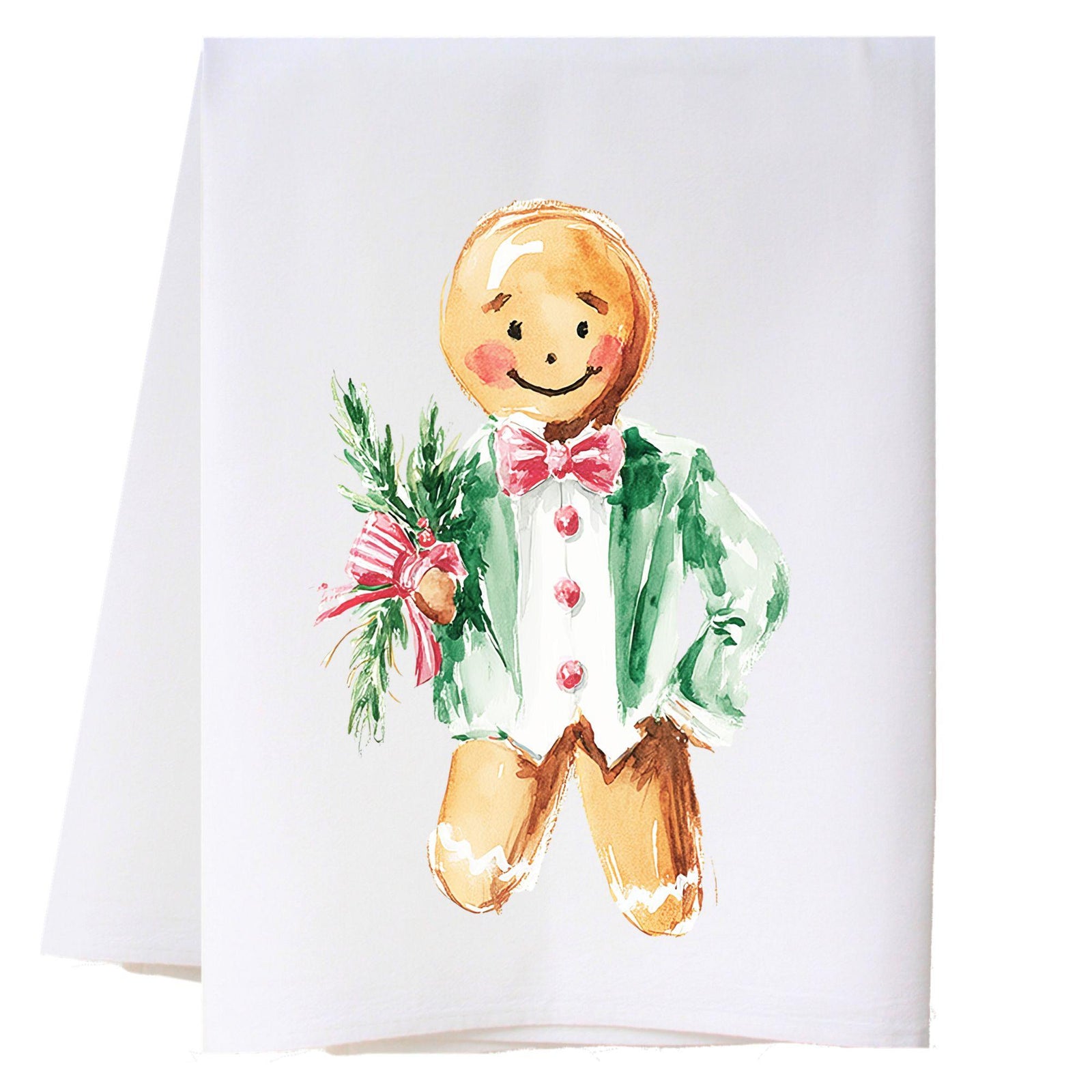 Dapper Gingerbread Man Kitchen Towel
