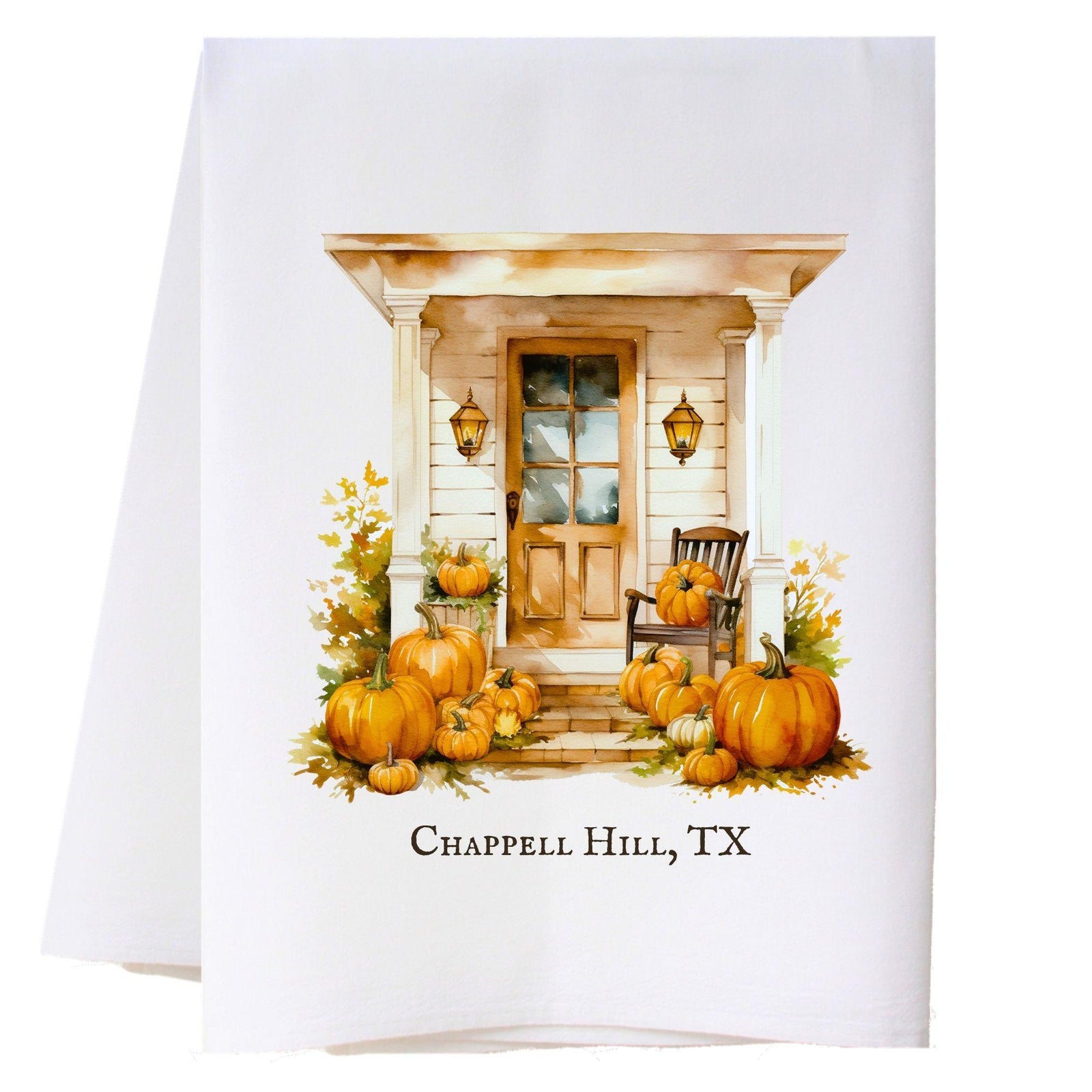 Door And Pumpkins Kitchen Towel Kitchen Towels - Southern Sisters