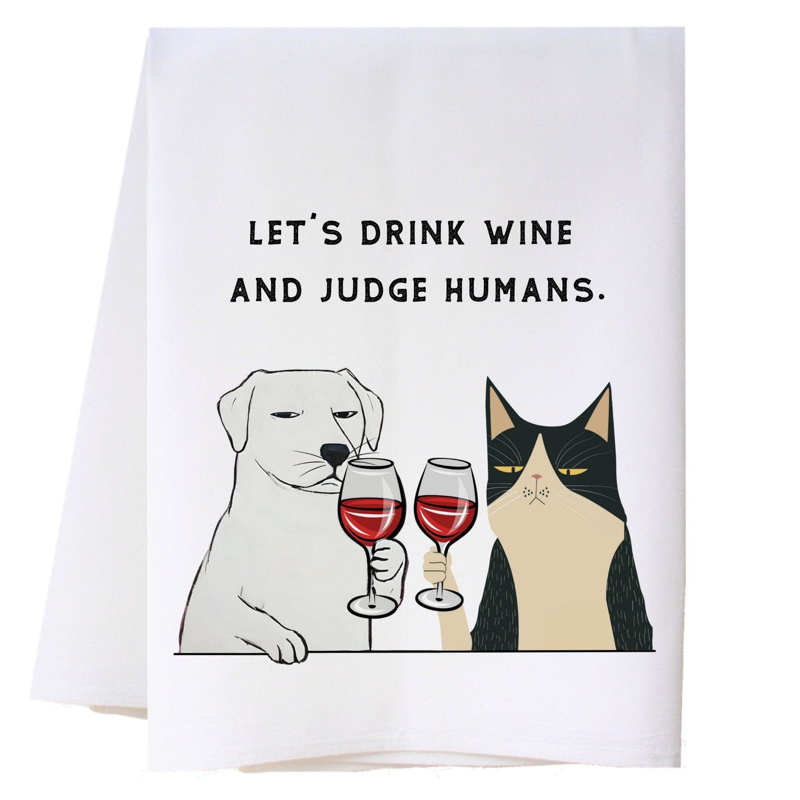 Drink Wine Kitchen Towel