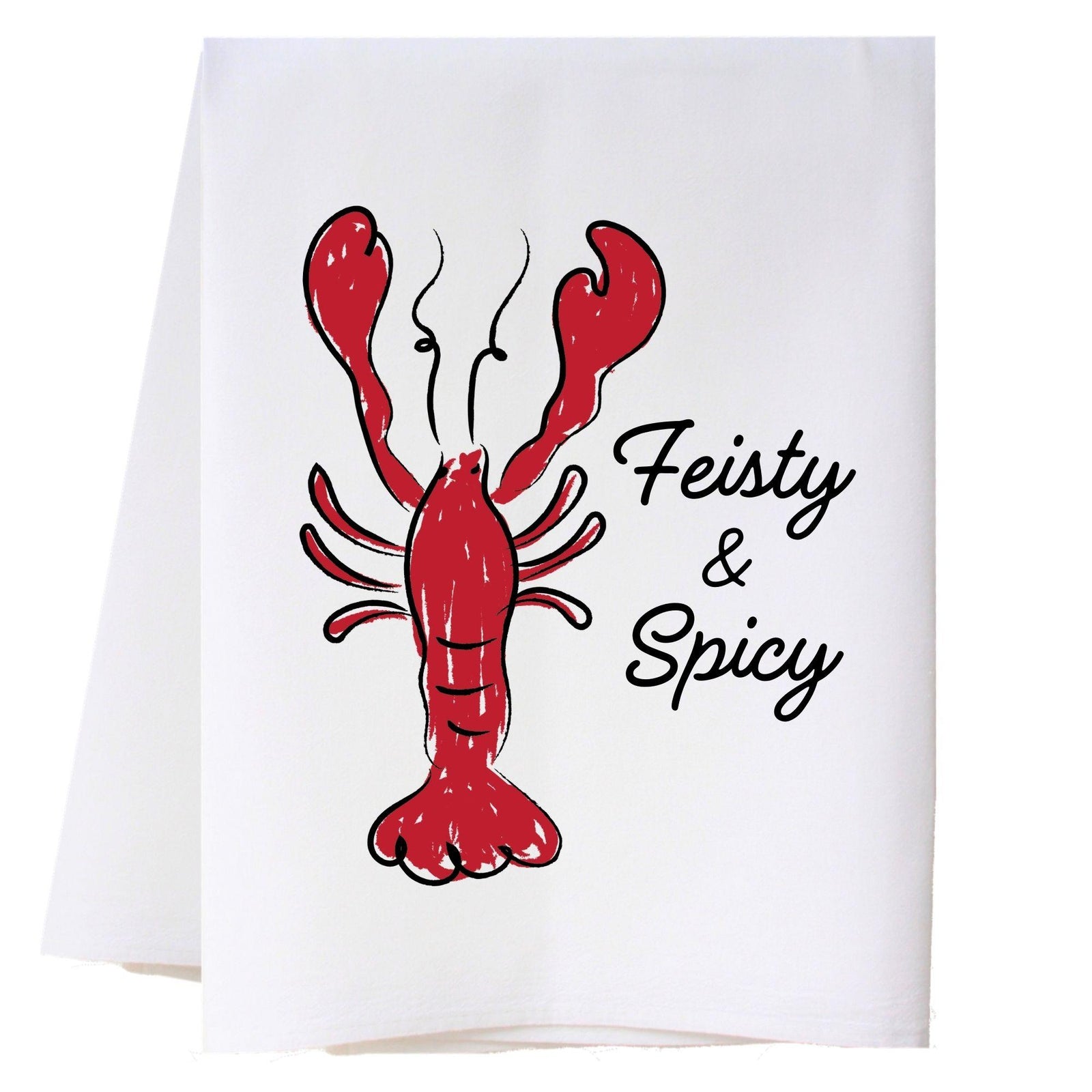 Feisty Crawfish Kitchen Towel
