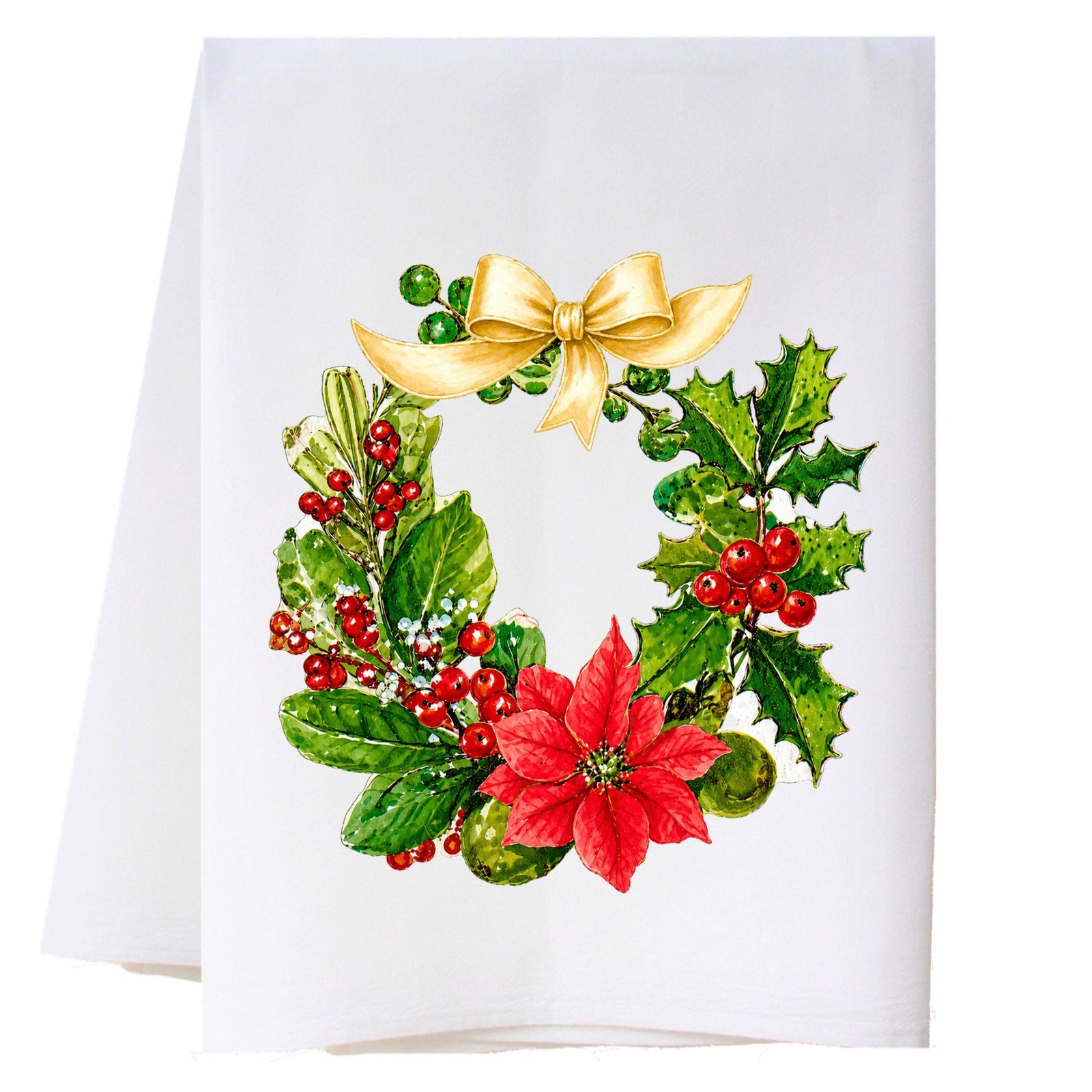 Festive Wreath Kitchen Towel