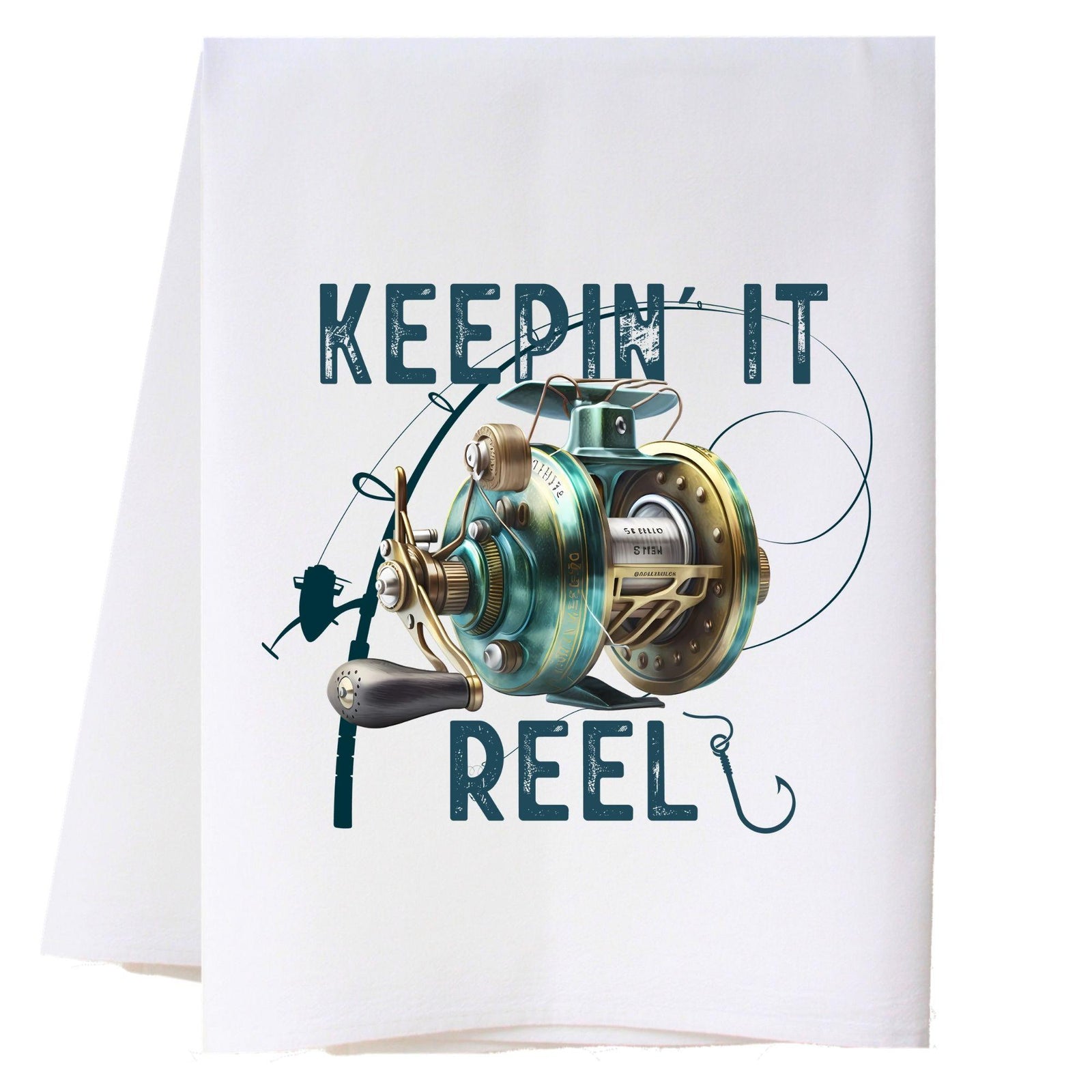 Fishing 1 Kitchen Towel Kitchen Towels - Southern Sisters