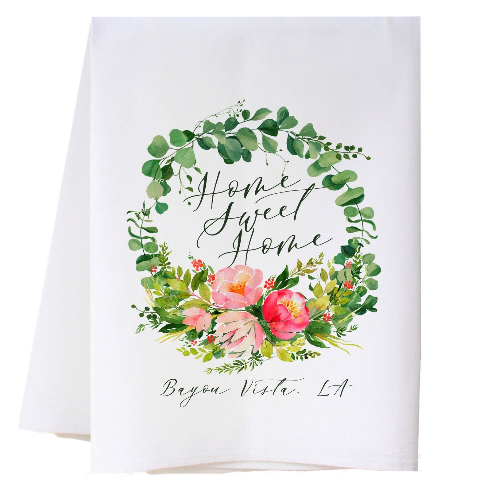 Floral Wreath Kitchen Towel Kitchen Towels - Southern Sisters