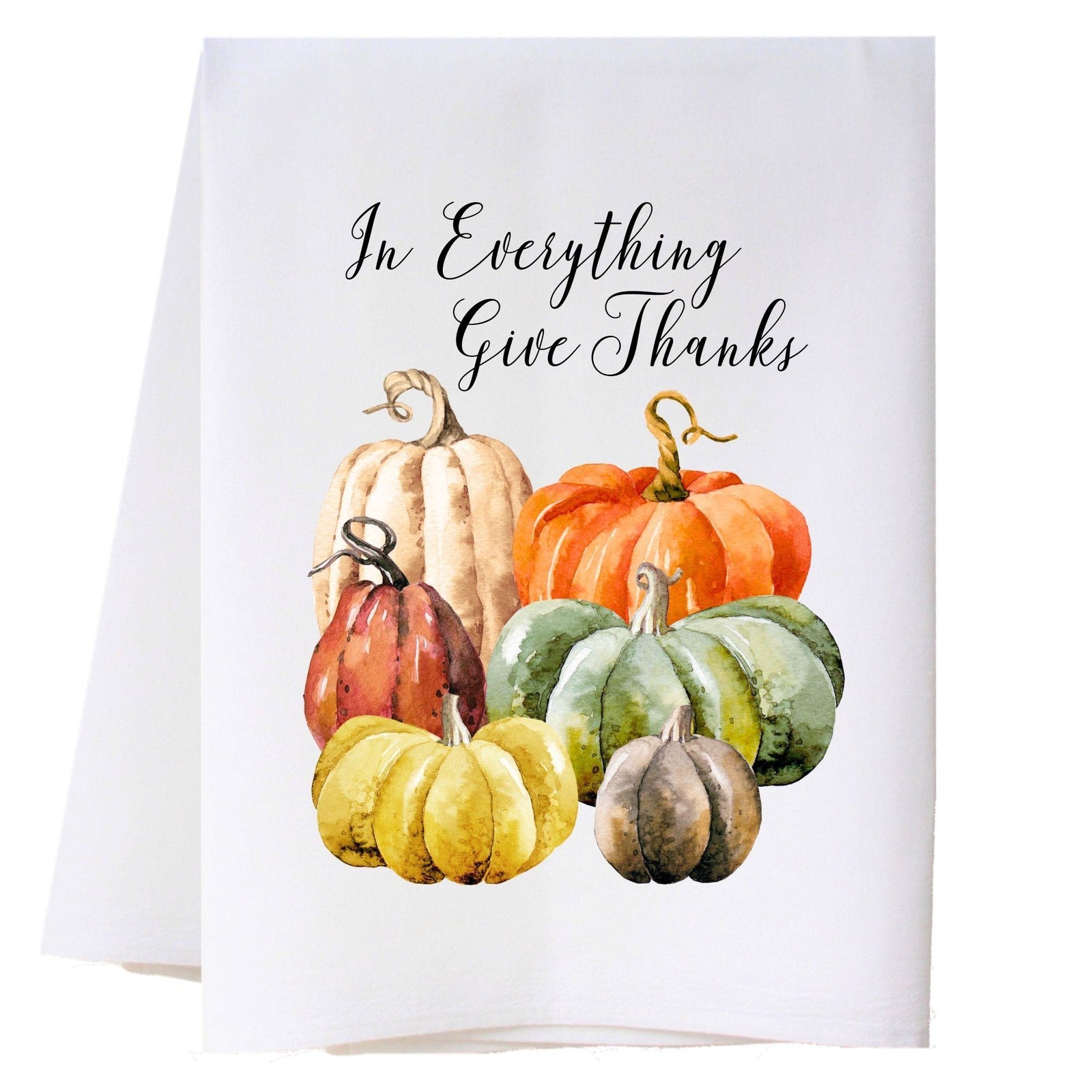 Give Thanks Pumpkins Kitchen Towel
