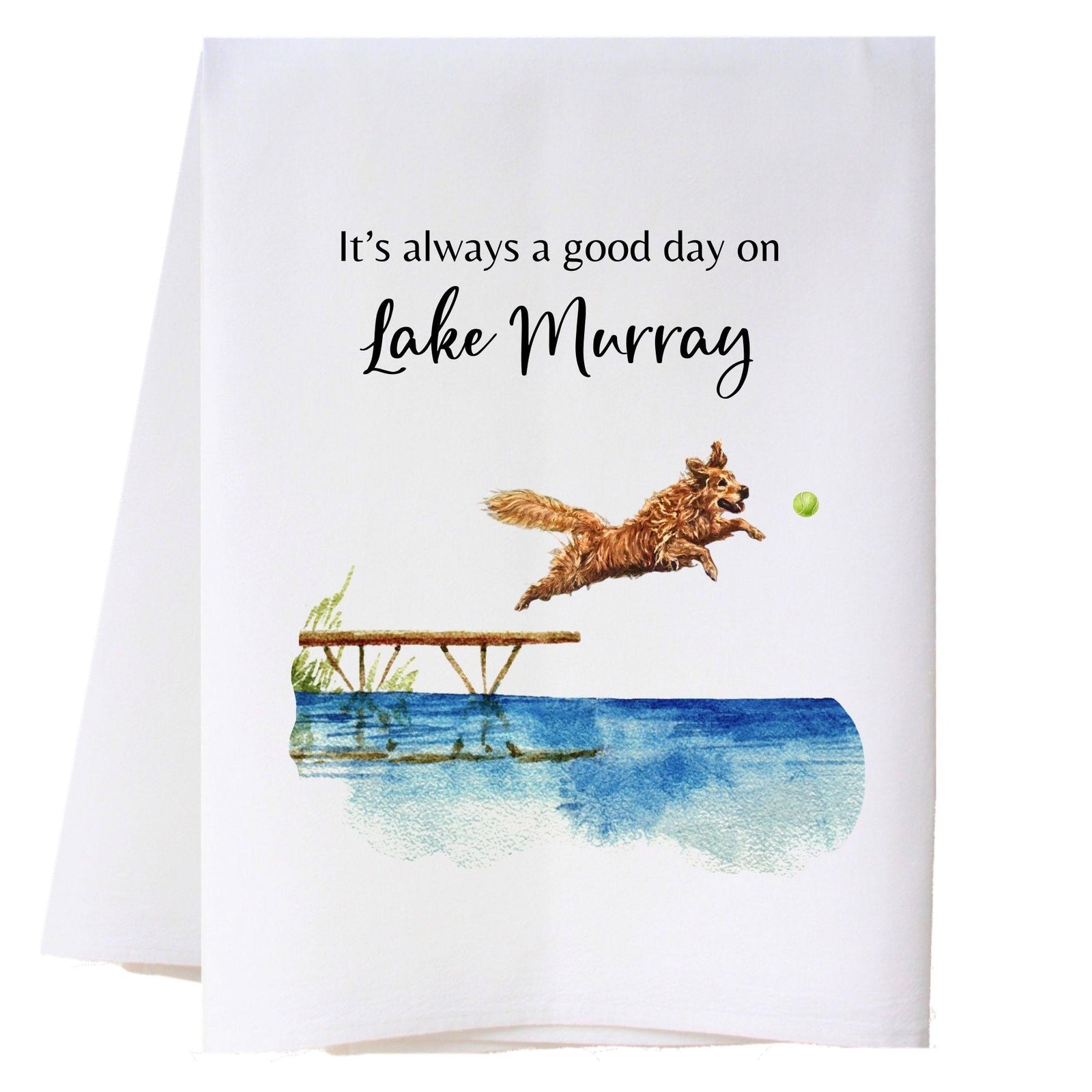 Good Day On Lake Kitchen Towel