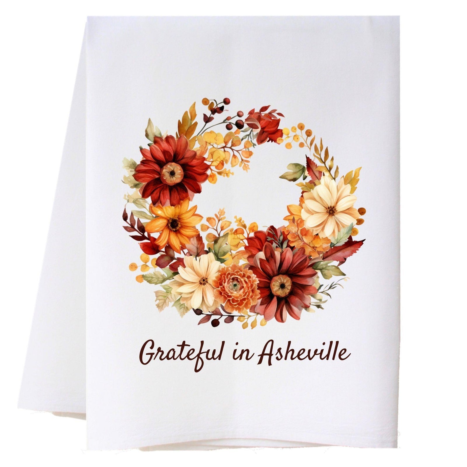 Grateful Wreath Kitchen Towel
