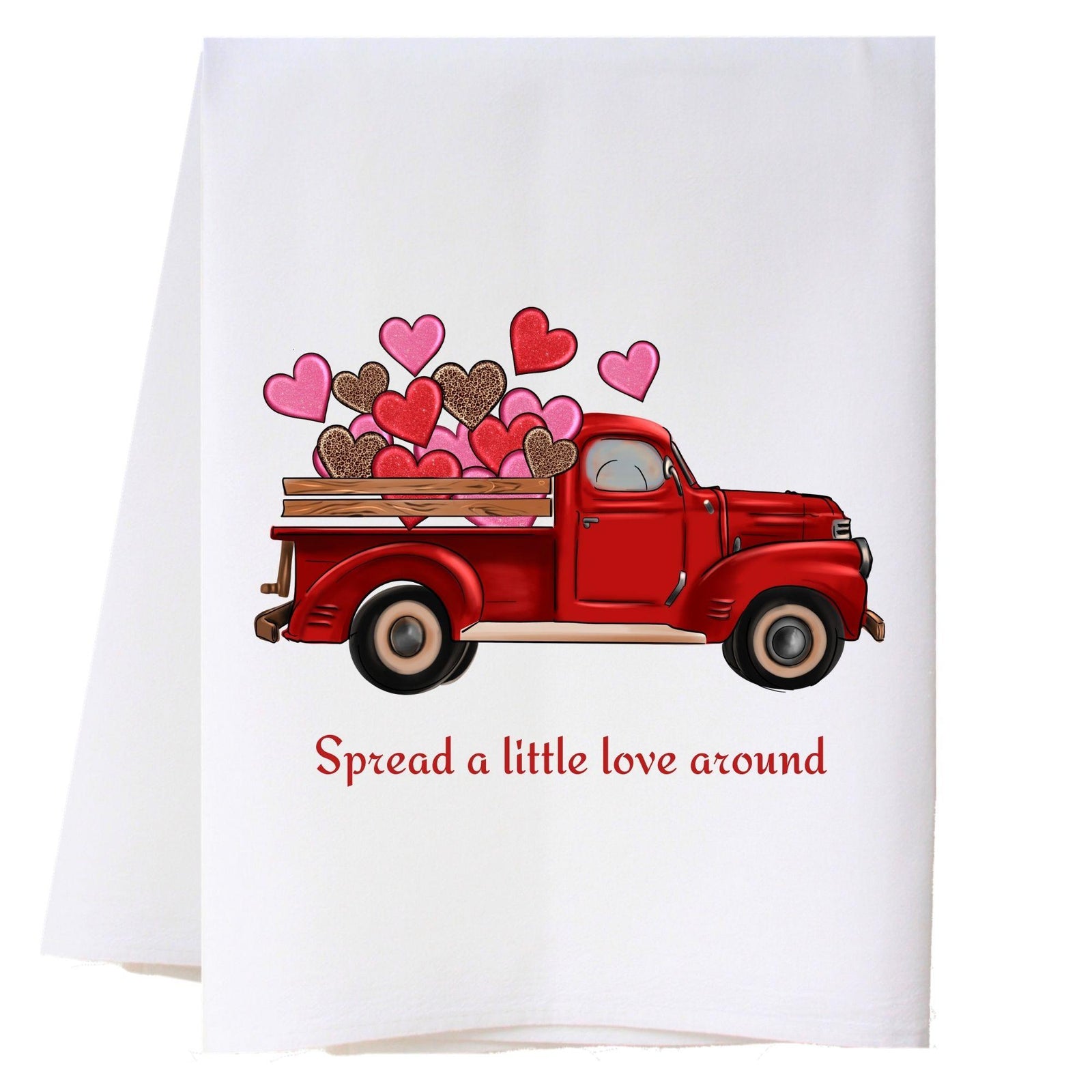 Heart Truck Kitchen Towel
