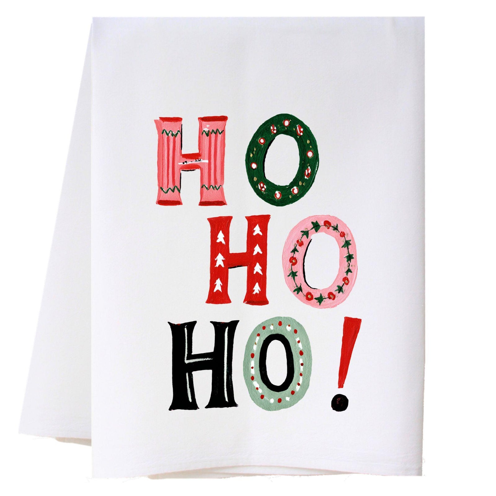 Ho Ho Ho Fun Font Kitchen Towel