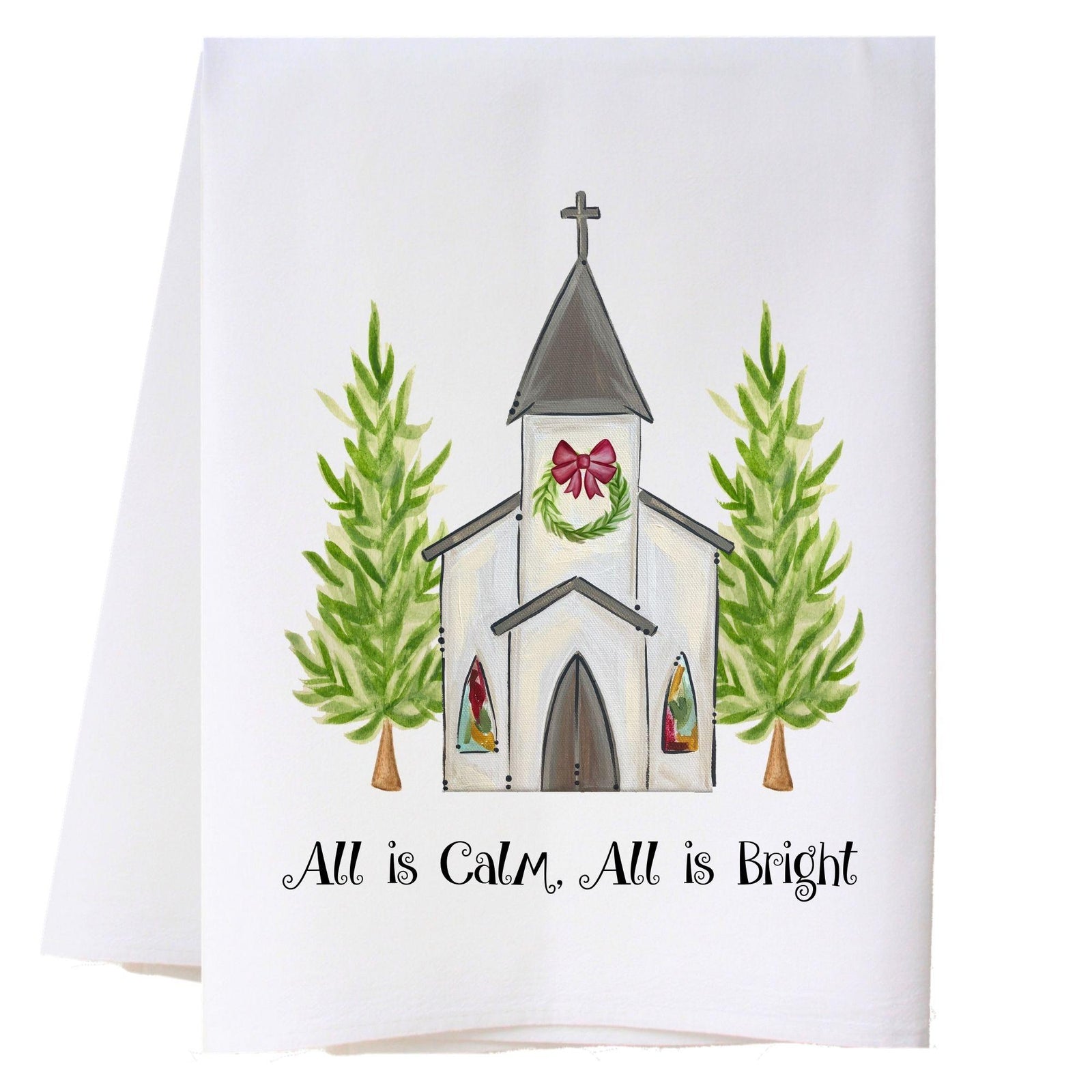 Holiday Church Kitchen Towel
