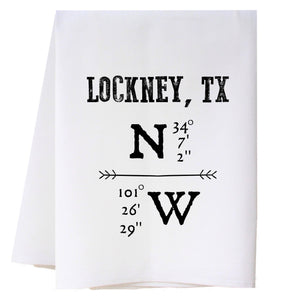 Hometown Long-Lat - Black Kitchen Towel Kitchen Towels - Southern Sisters