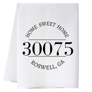Hometown Zip Code Kitchen Towel Kitchen Towels - Southern Sisters