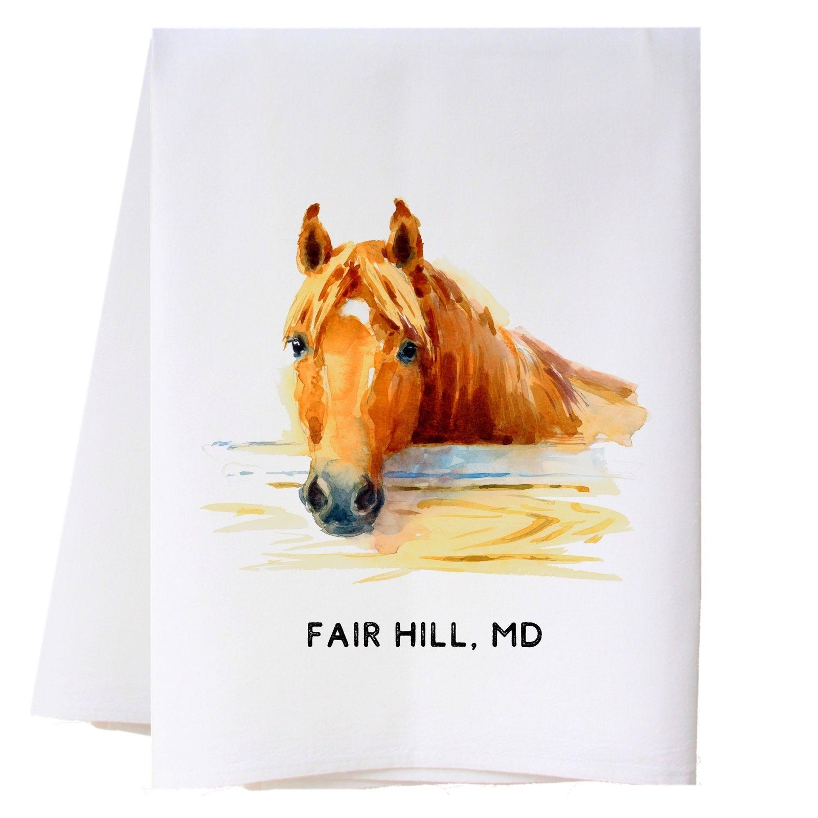 Horse - Orange Kitchen Towel