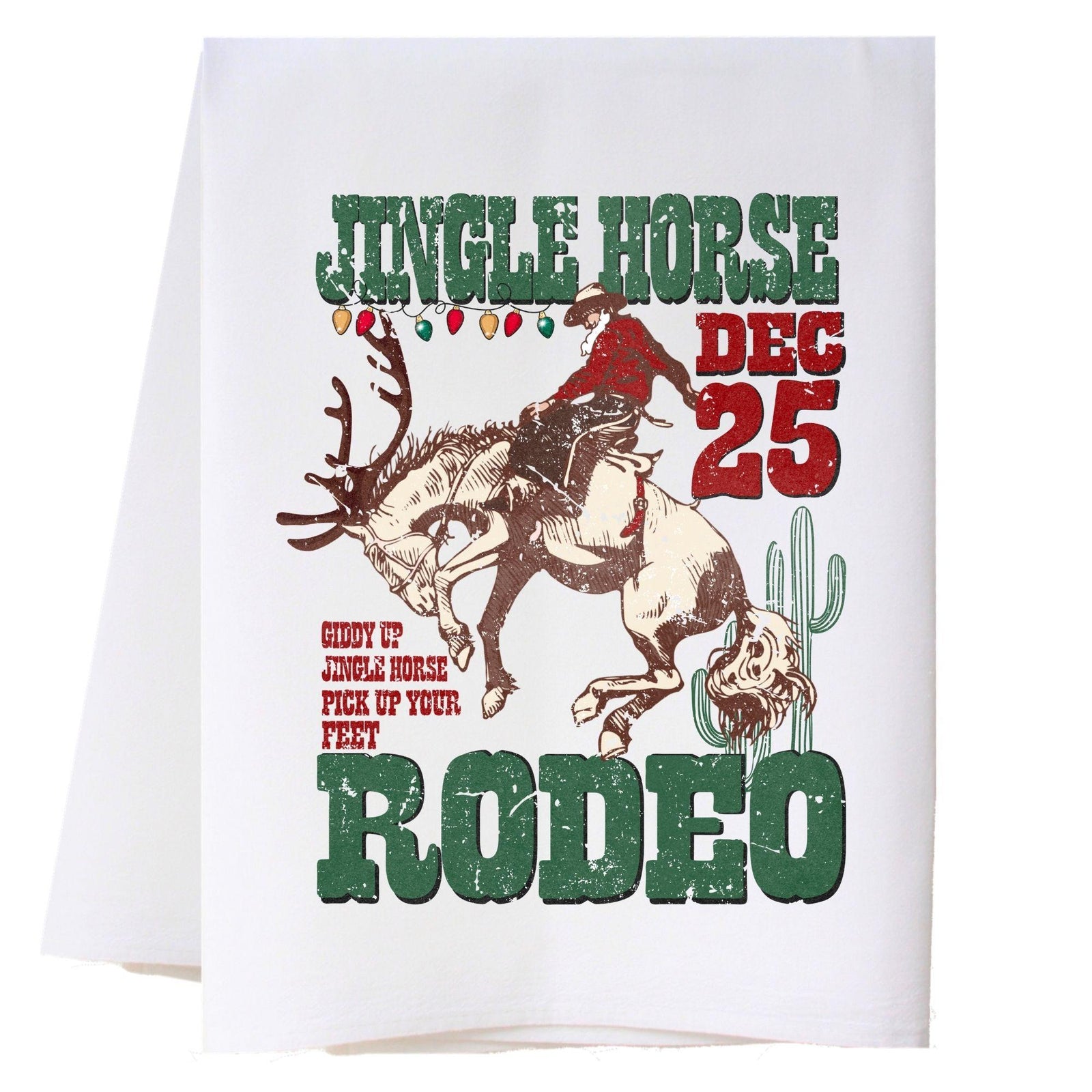 Jingle Horse Rodeo Kitchen Towel